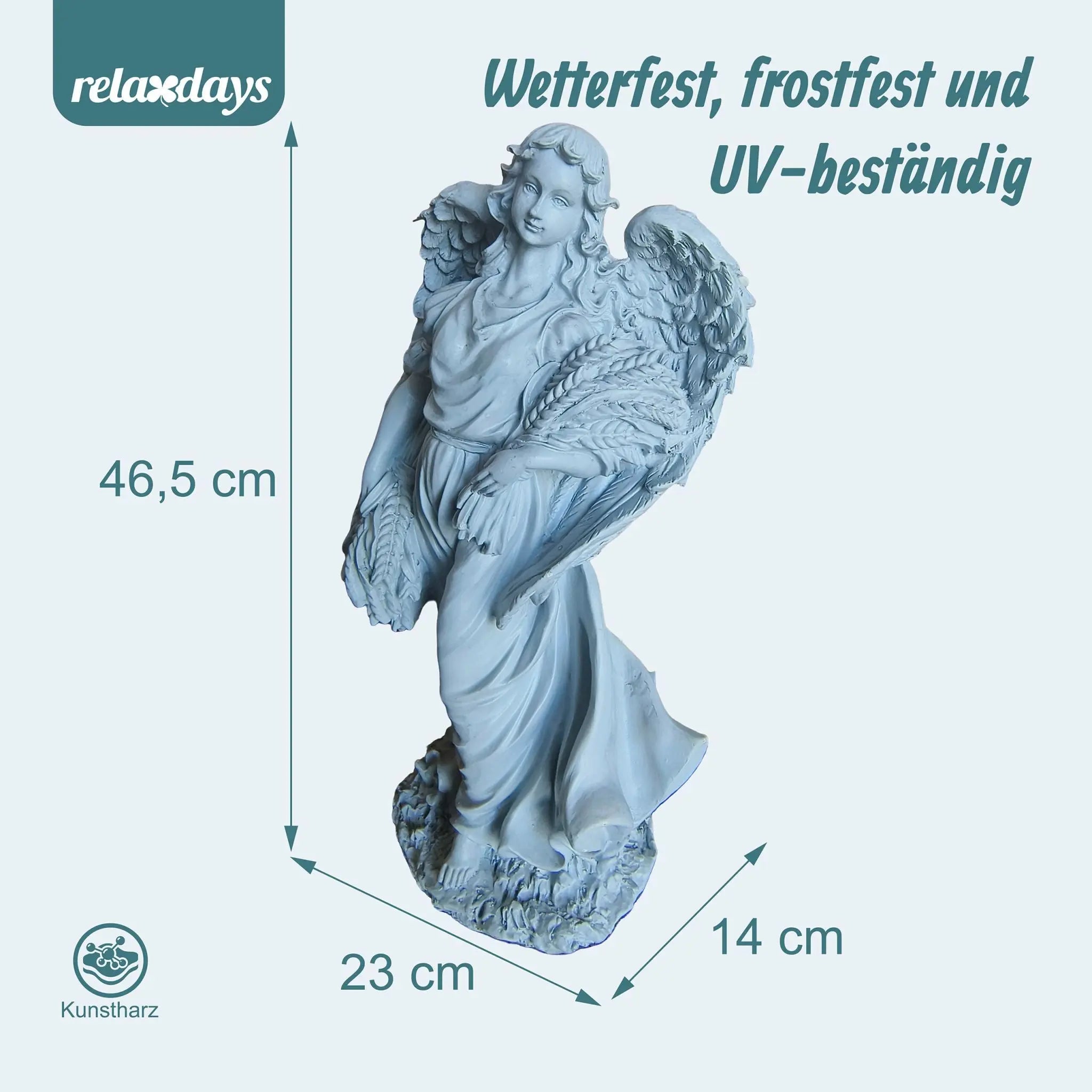 Grosser Grabengel Grau von Relaxdays