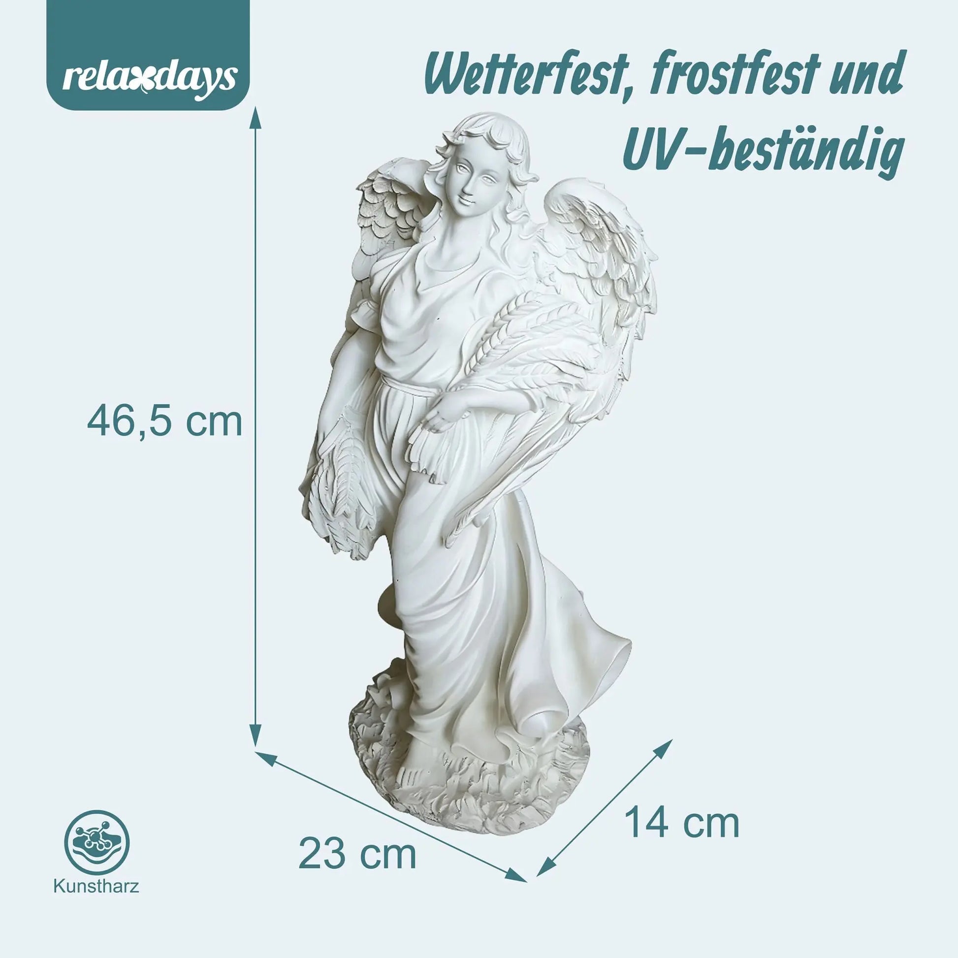 Grosser Grabengel Weiss von Relaxdays