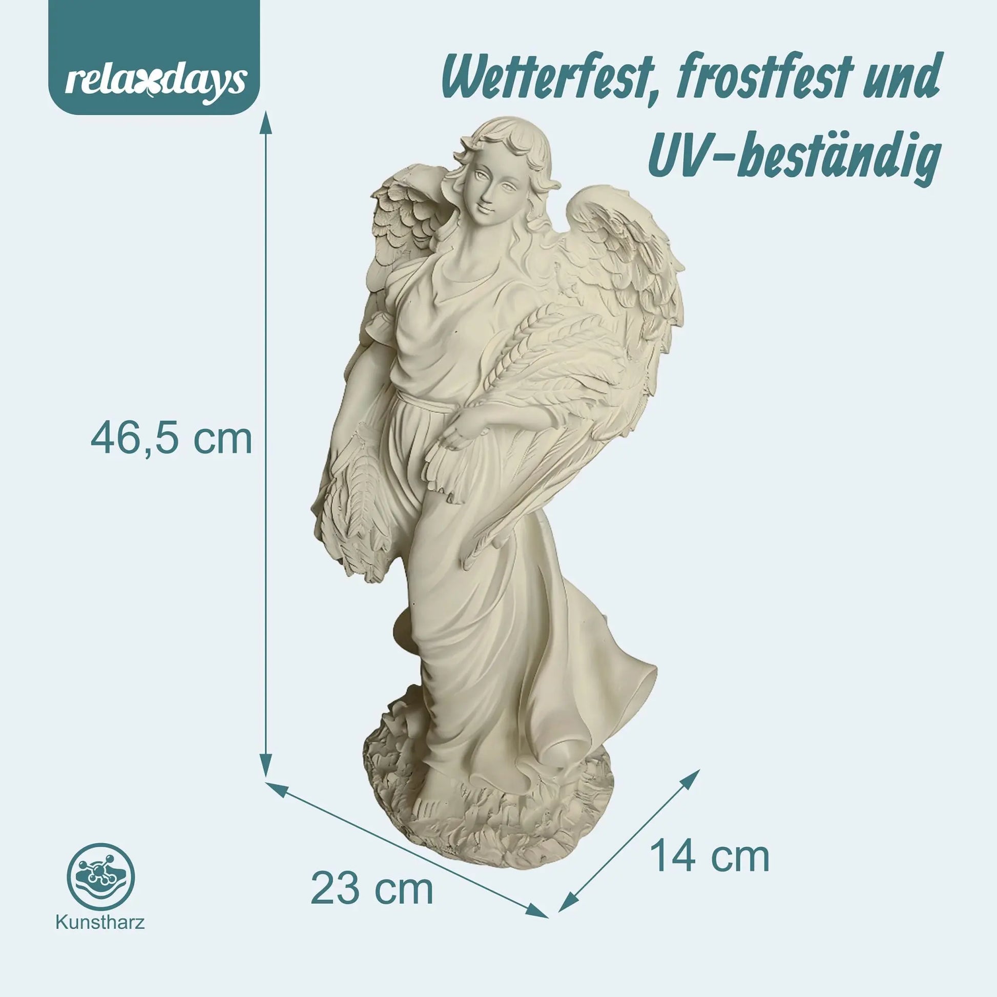 Grosser Grabengel Creme von Relaxdays