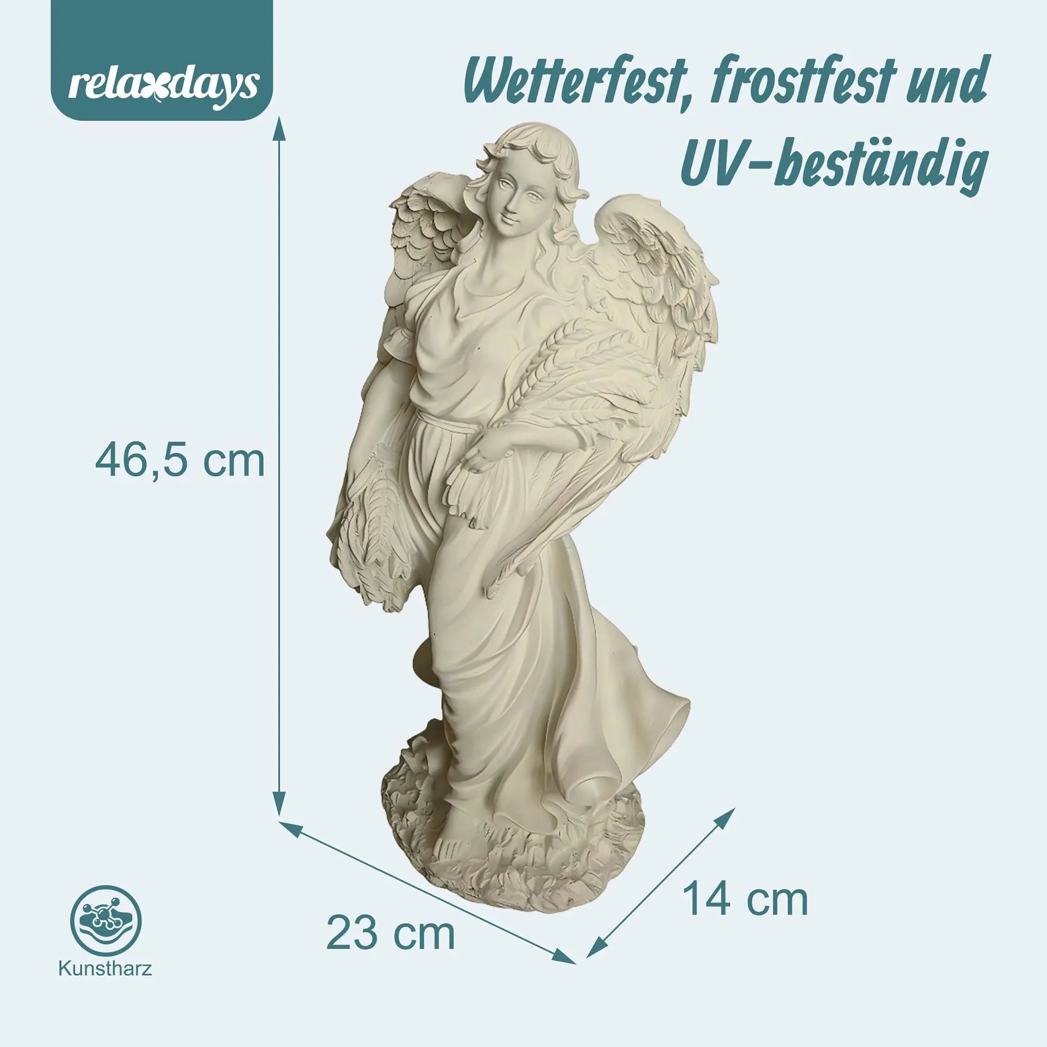 Grosser Grabengel Creme von Relaxdays