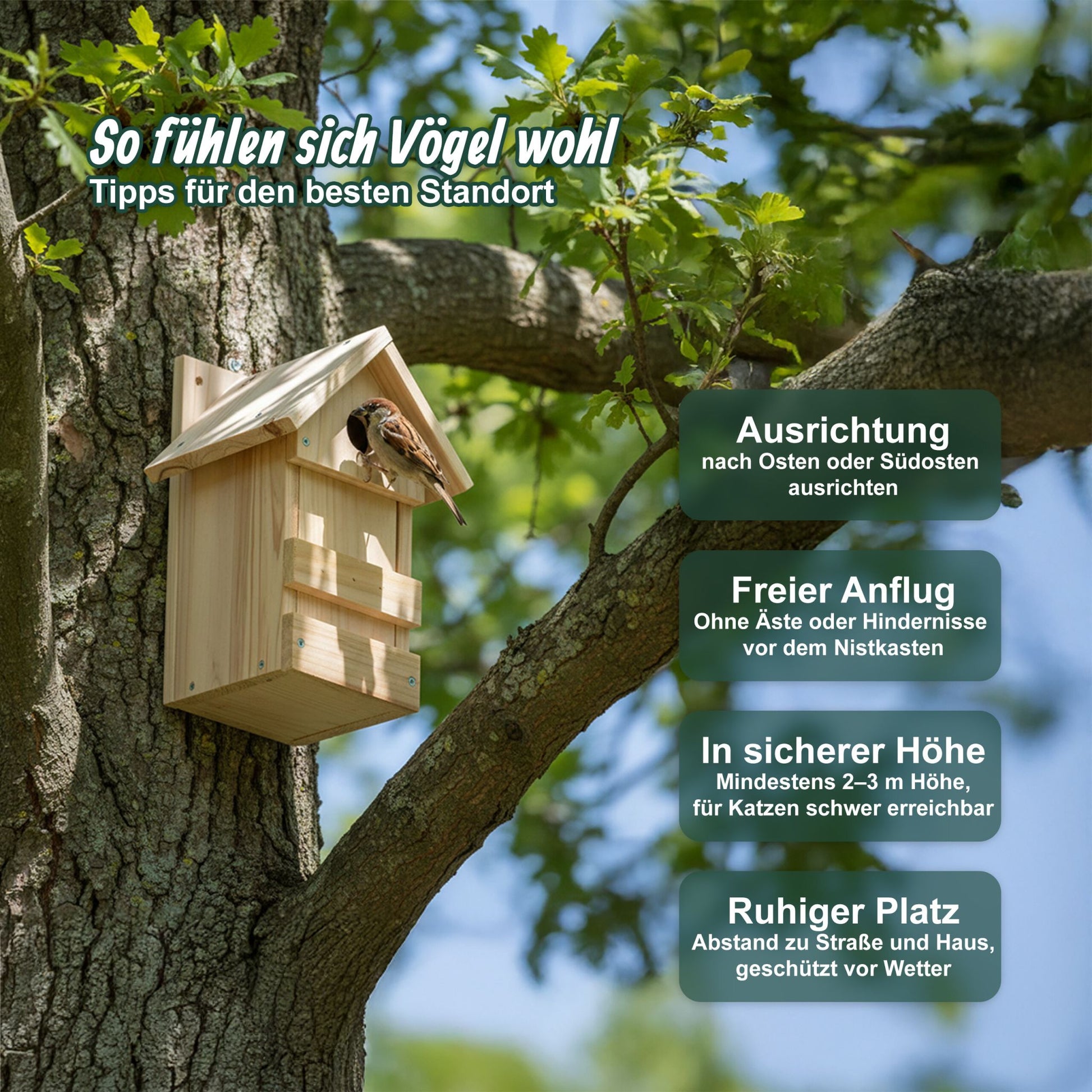 DIY Nistkasten 2er-Set Hellbraun von Relaxdays