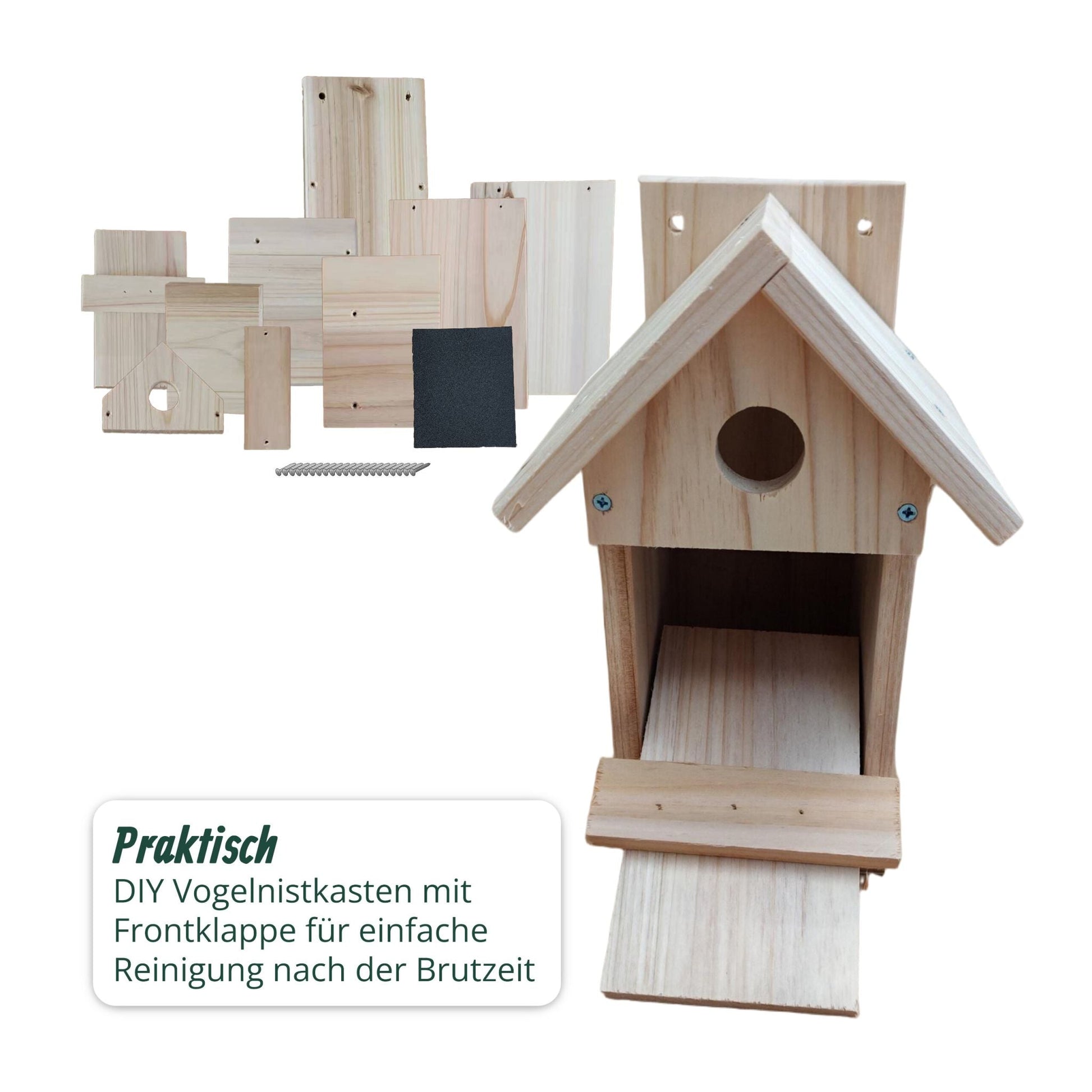 DIY Nistkasten 2er-Set Hellbraun von Relaxdays