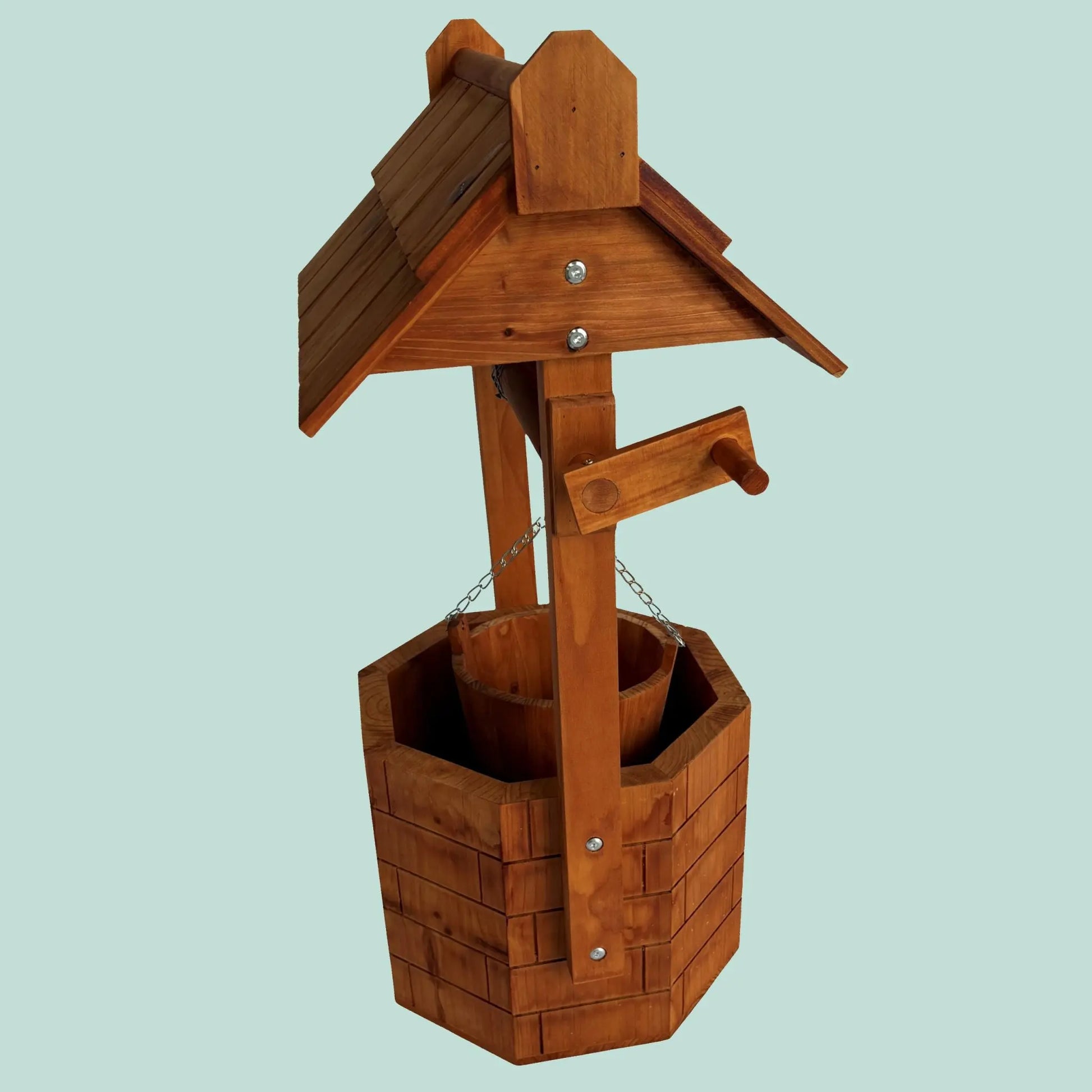 Zierbrunnen Tannenholz Orange von Relaxdays
