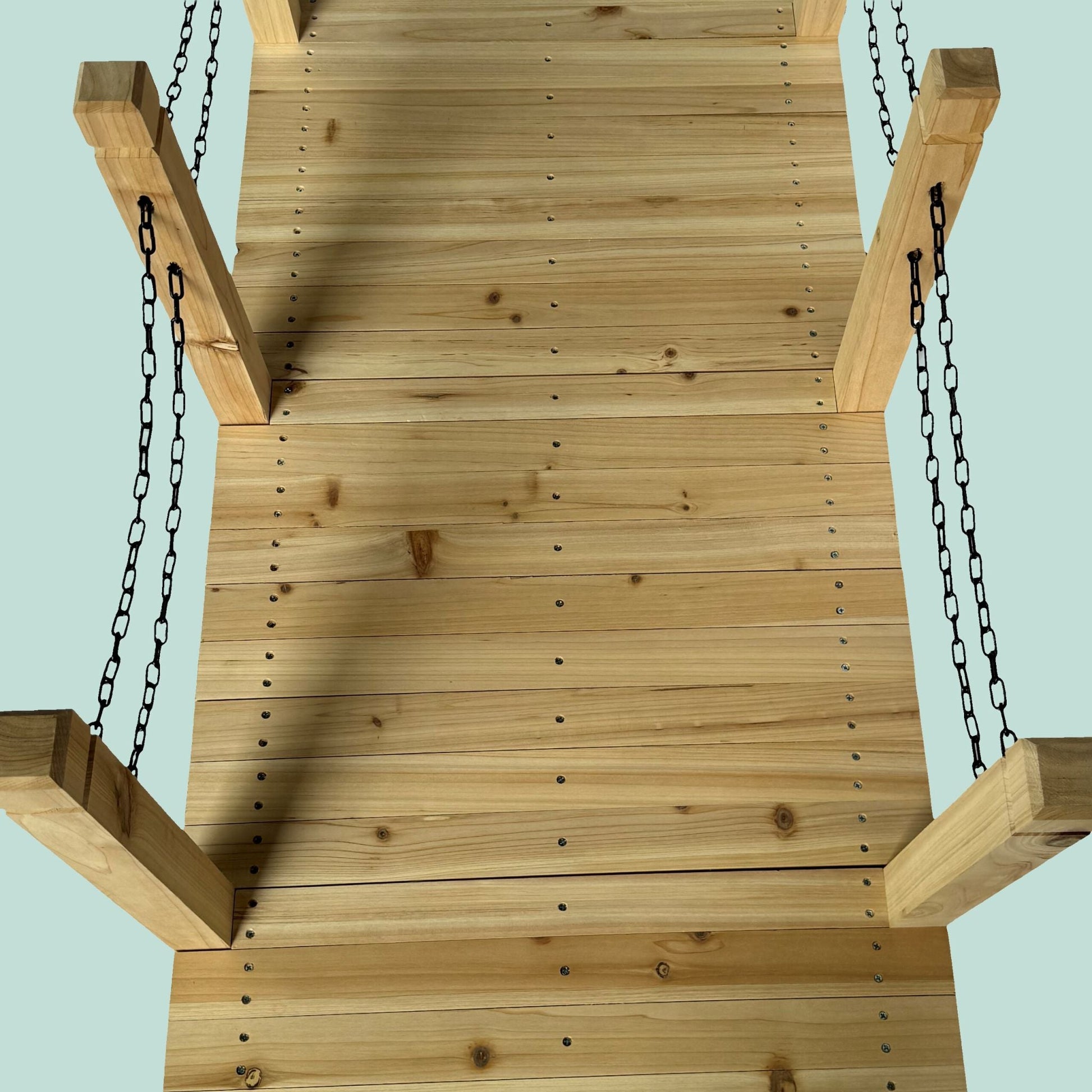 Garten Brücke mit Ketten Hellbraun-Schwarz von Relaxdays
