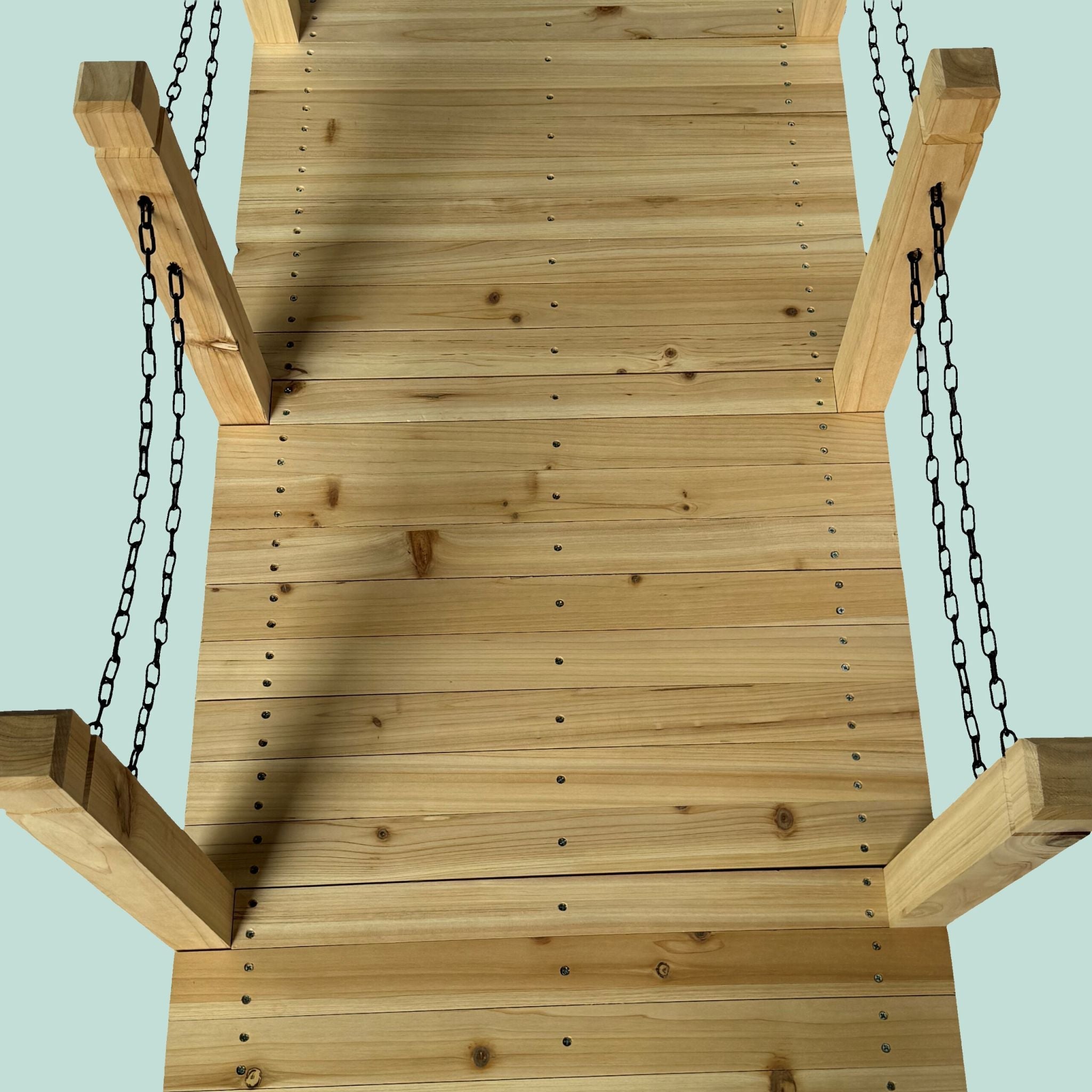 Garten Brücke mit Ketten Hellbraun-Schwarz von Relaxdays