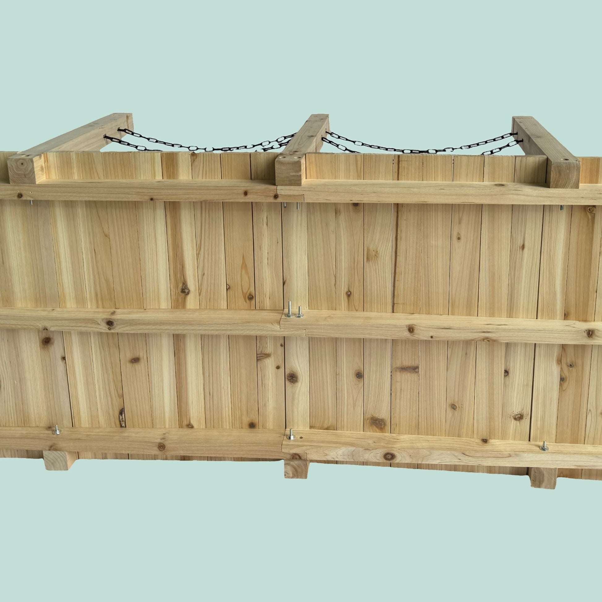 Garten Brücke mit Ketten Hellbraun-Schwarz von Relaxdays