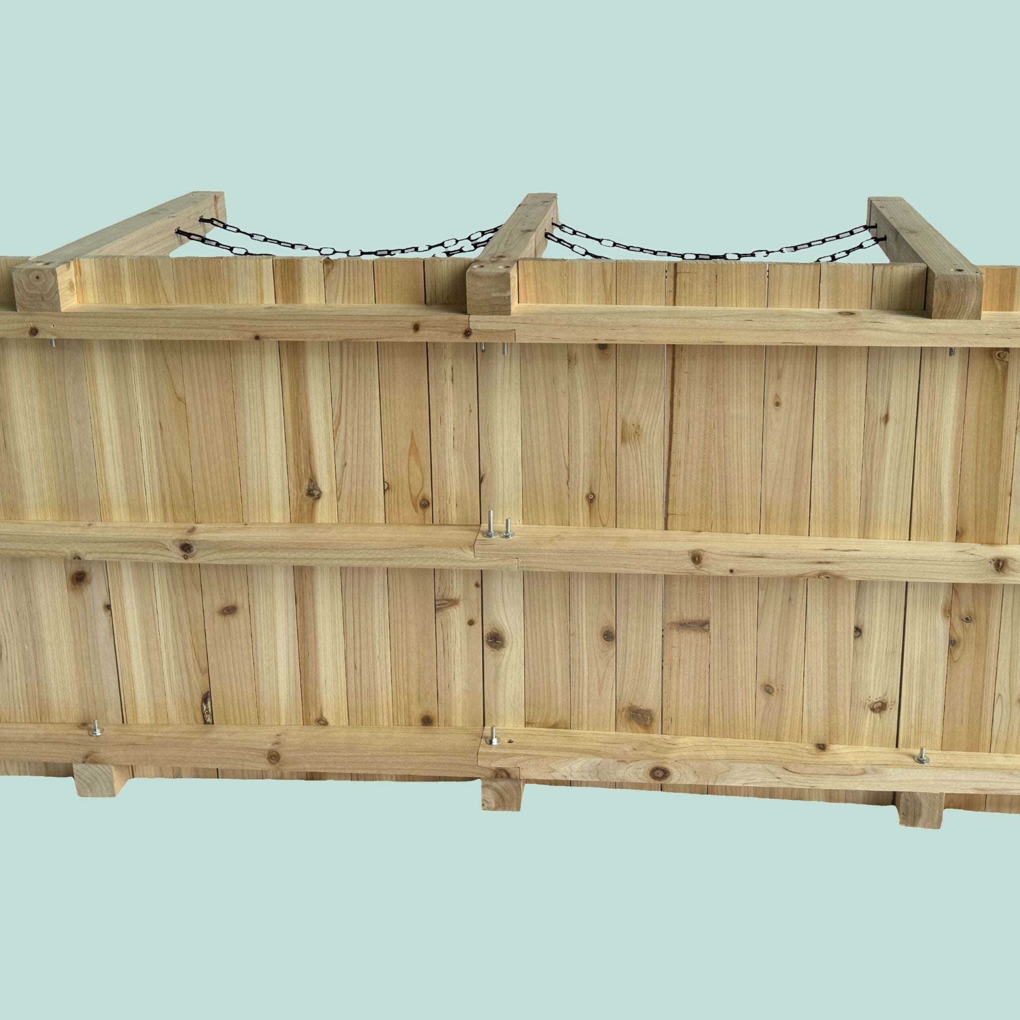 Garten Brücke mit Ketten Hellbraun-Schwarz von Relaxdays