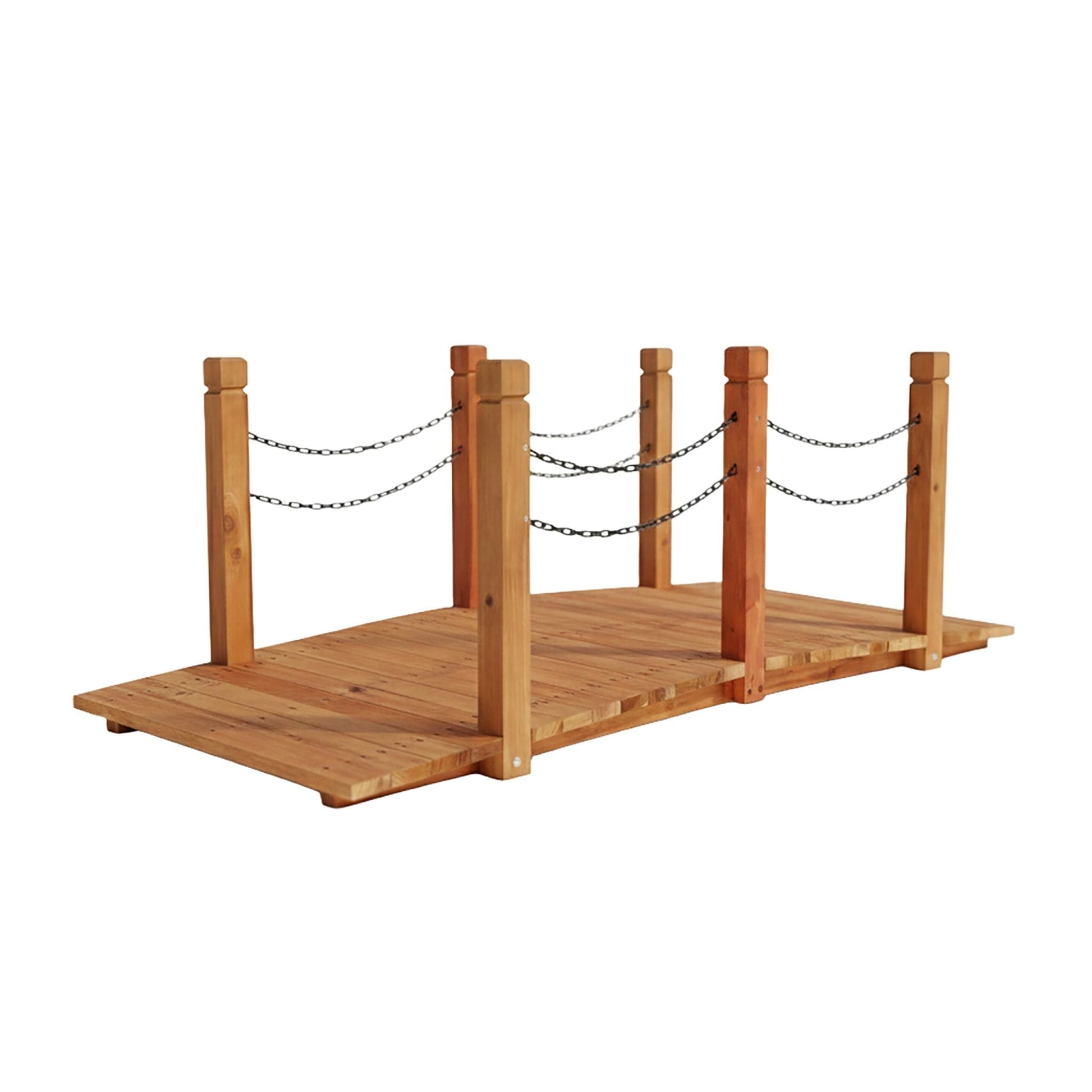 Garten Brücke mit Ketten Orange-Schwarz von Relaxdays