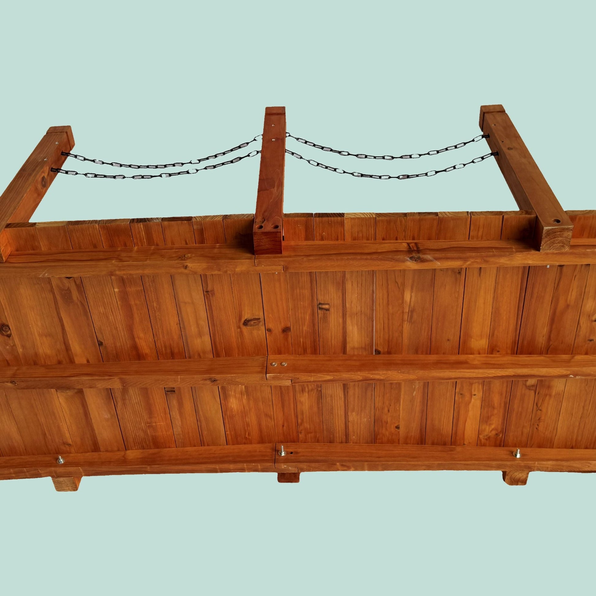Garten Brücke mit Ketten Orange-Schwarz von Relaxdays