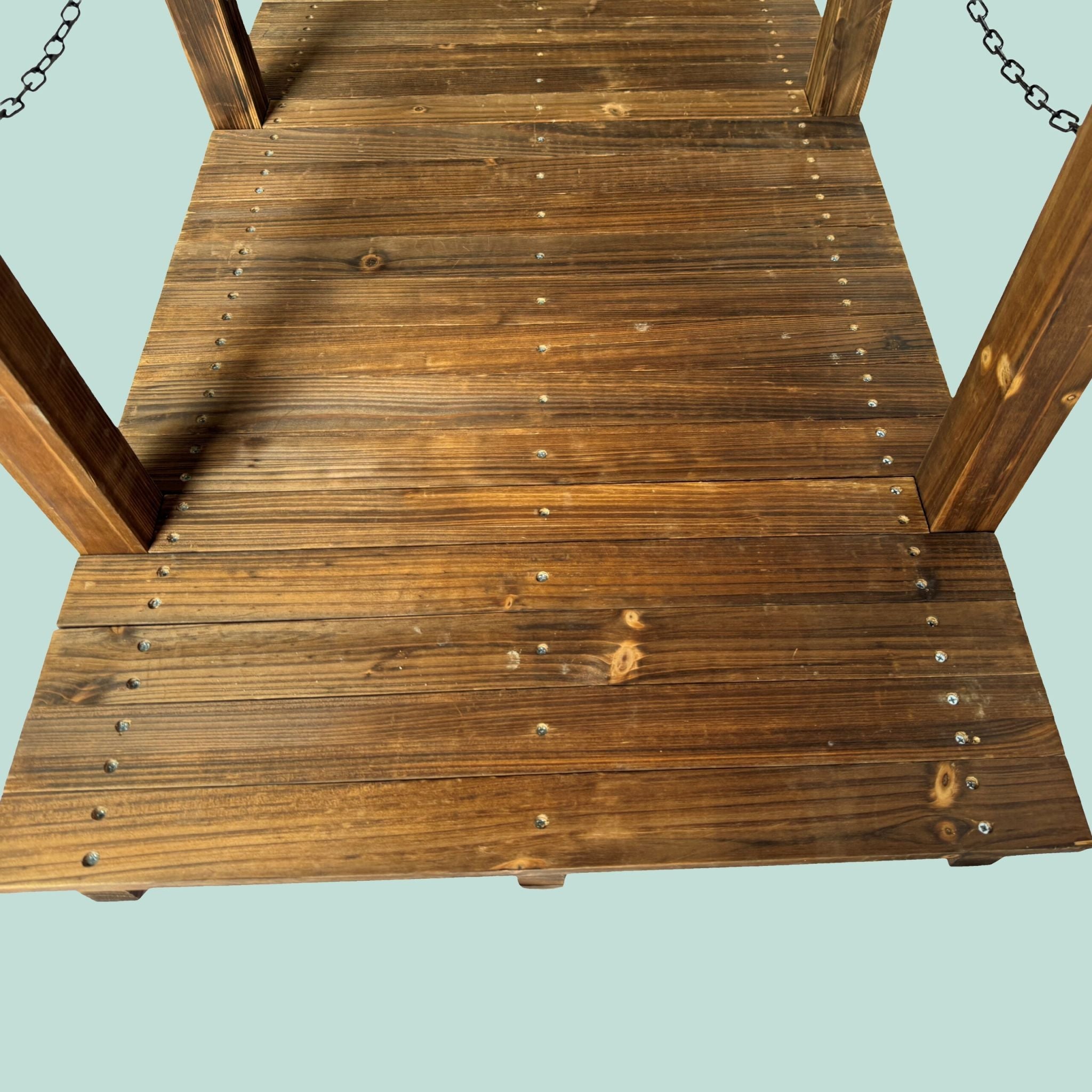 Garten Brücke mit Ketten Braun-Schwarz von Relaxdays