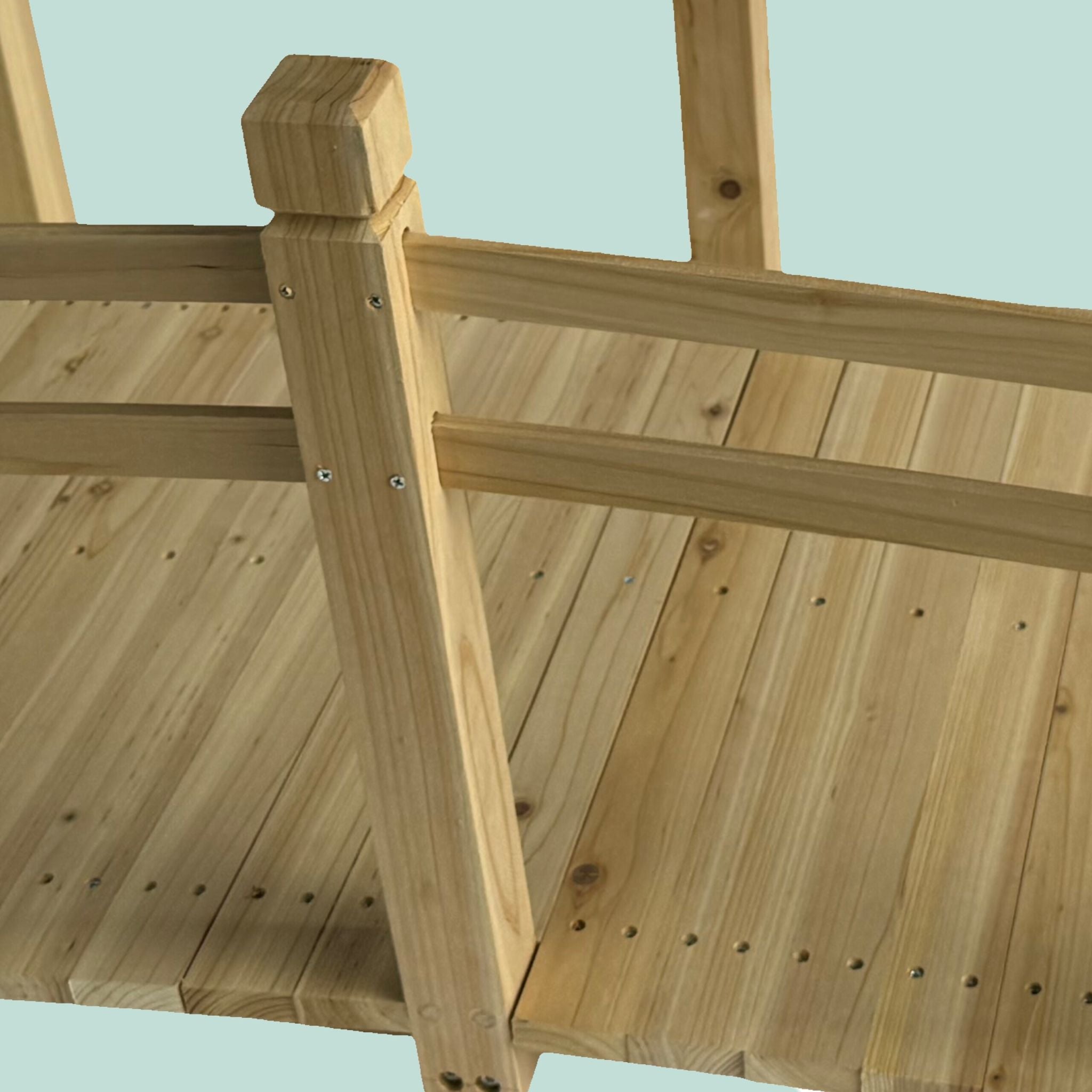 Garten Brücke Tannenholz Hellbraun von Relaxdays