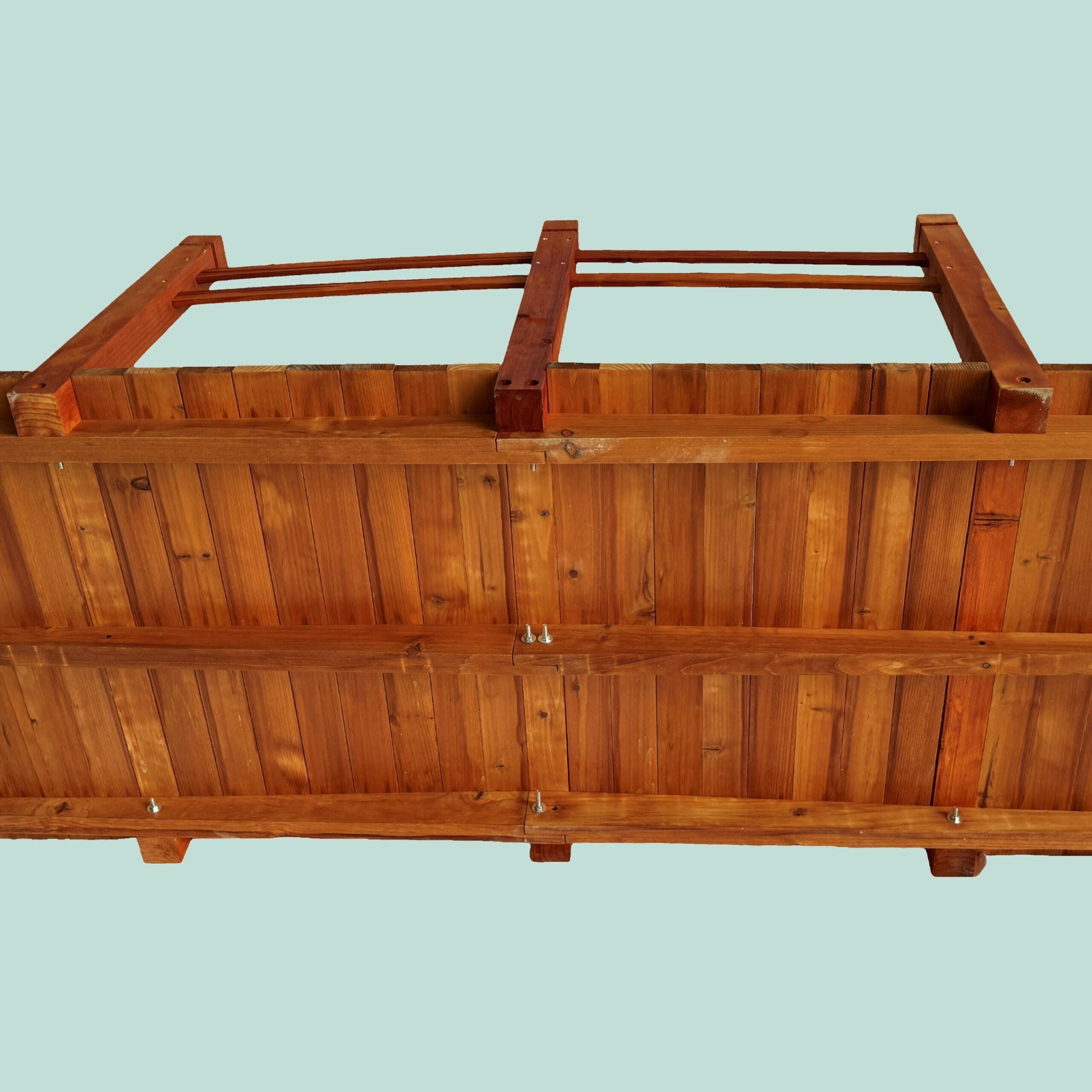 Garten Brücke Tannenholz Orange von Relaxdays