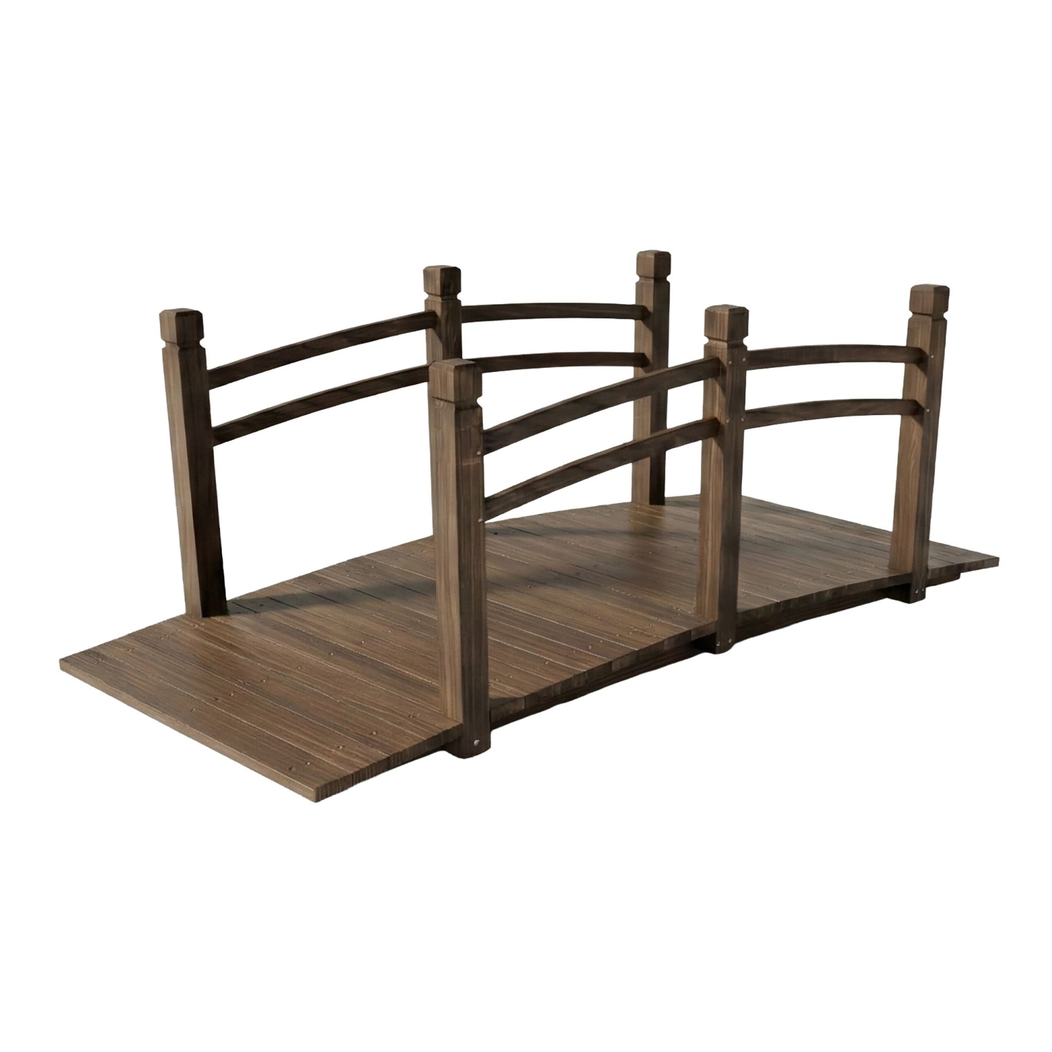 Garten Brücke Tannenholz Braun von Relaxdays