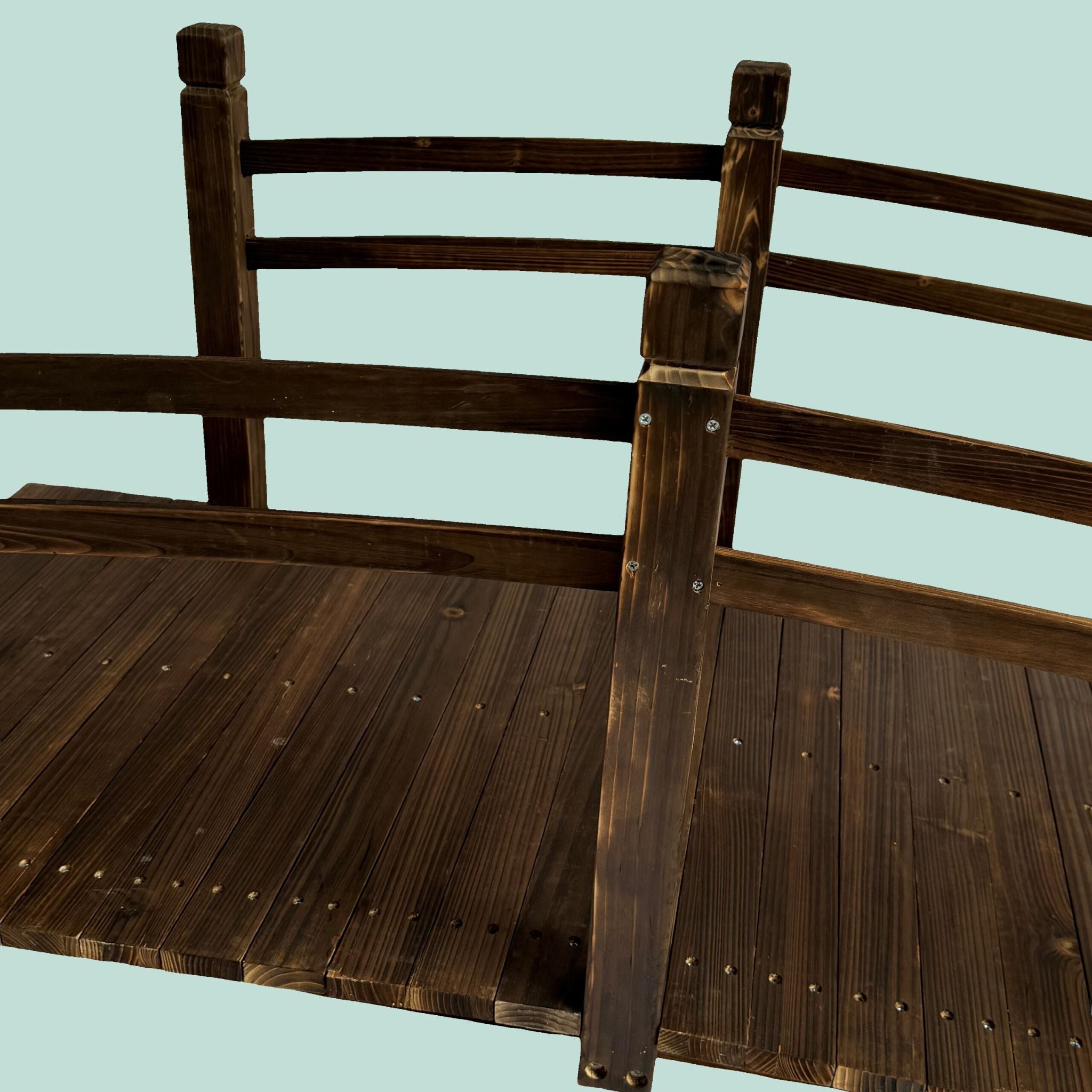 Garten Brücke Tannenholz Braun von Relaxdays