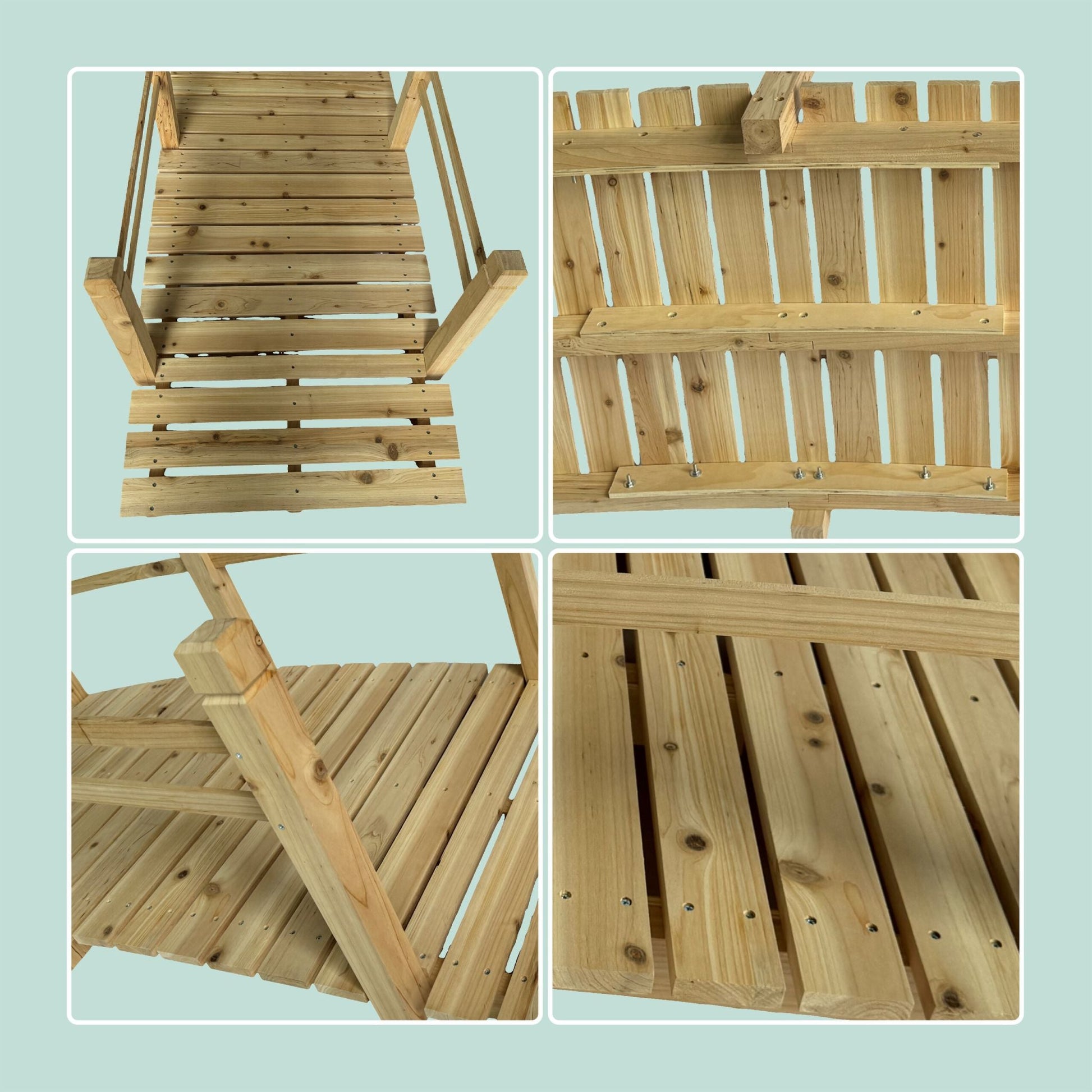 Garten Brücke Tannenholz Hellbraun von Relaxdays
