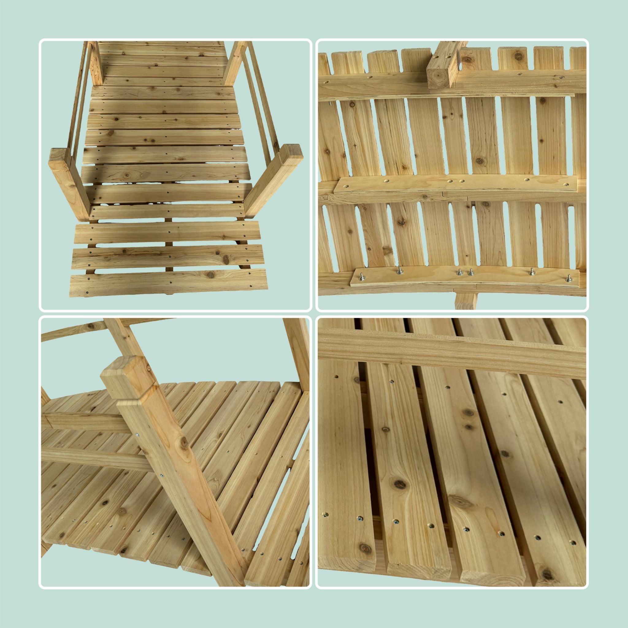 Garten Brücke Tannenholz Hellbraun von Relaxdays