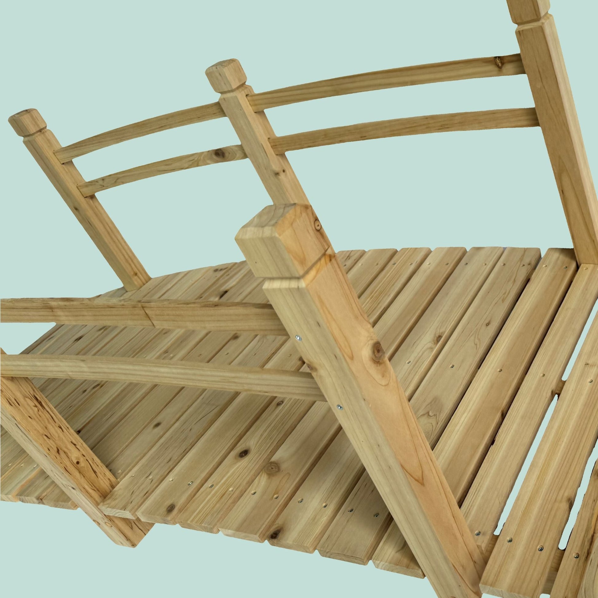 Garten Brücke Tannenholz Hellbraun von Relaxdays