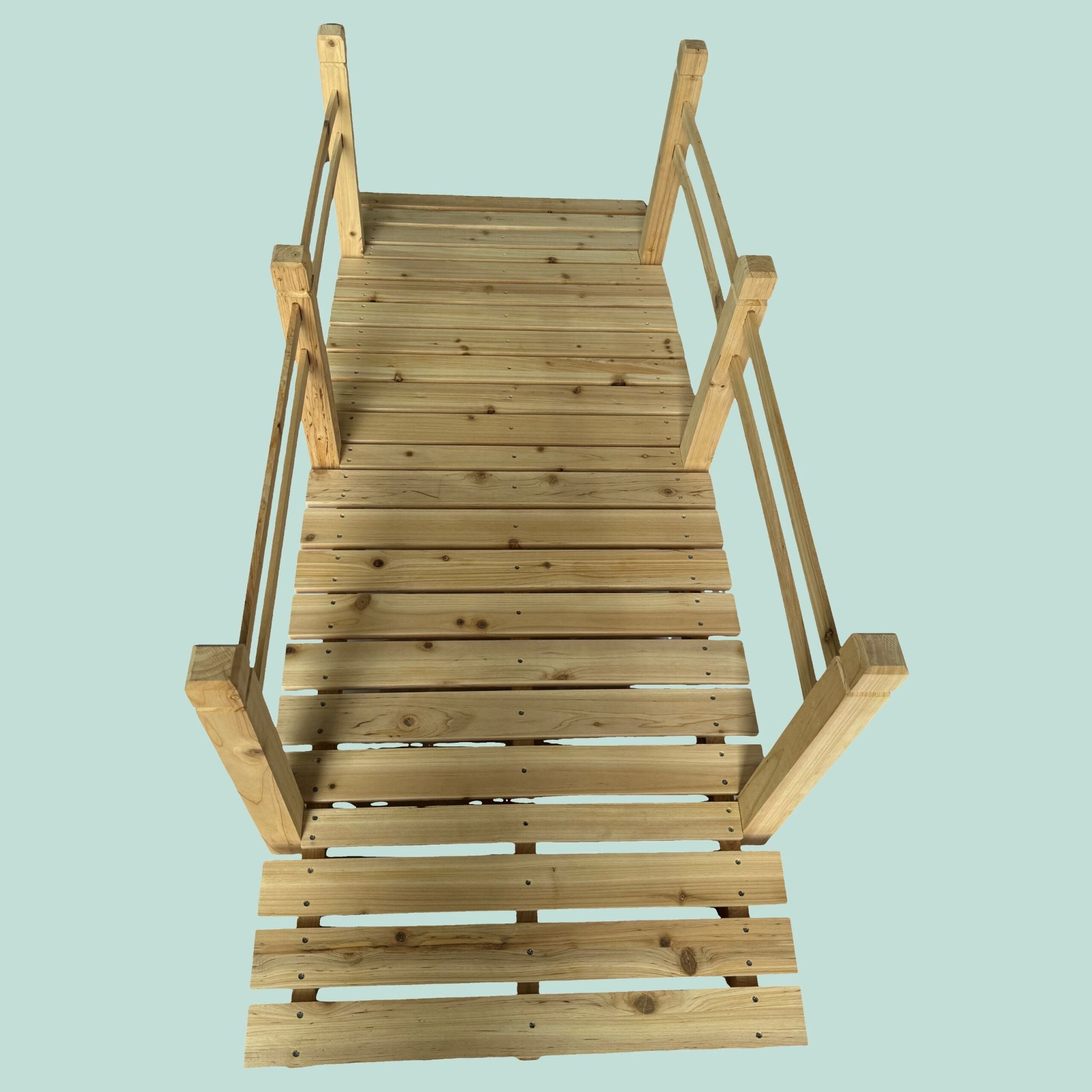 Garten Brücke Tannenholz Hellbraun von Relaxdays