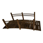 Garten Brücke Tannenholz Braun von Relaxdays