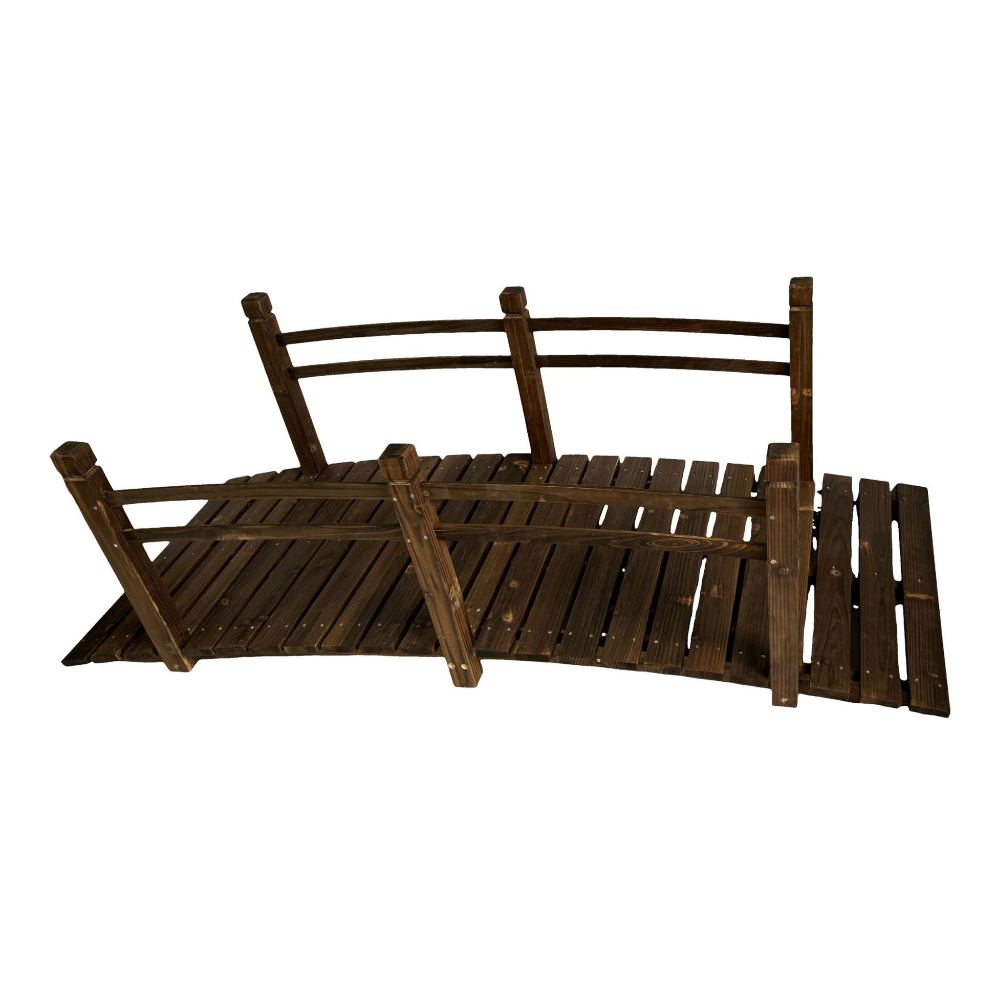 Garten Brücke Tannenholz Braun von Relaxdays