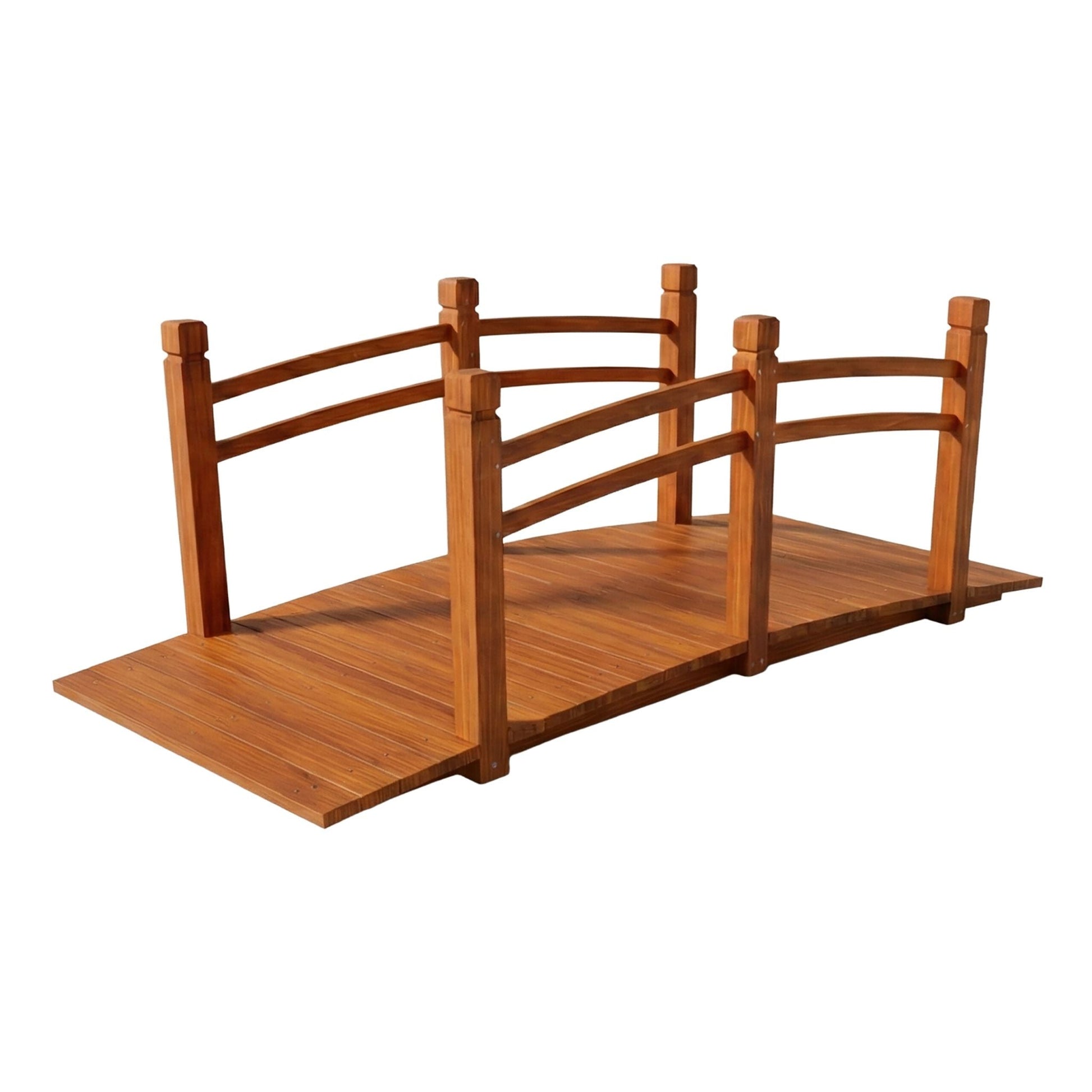 Garten Brücke Tannenholz 200 kg Orange von Relaxdays