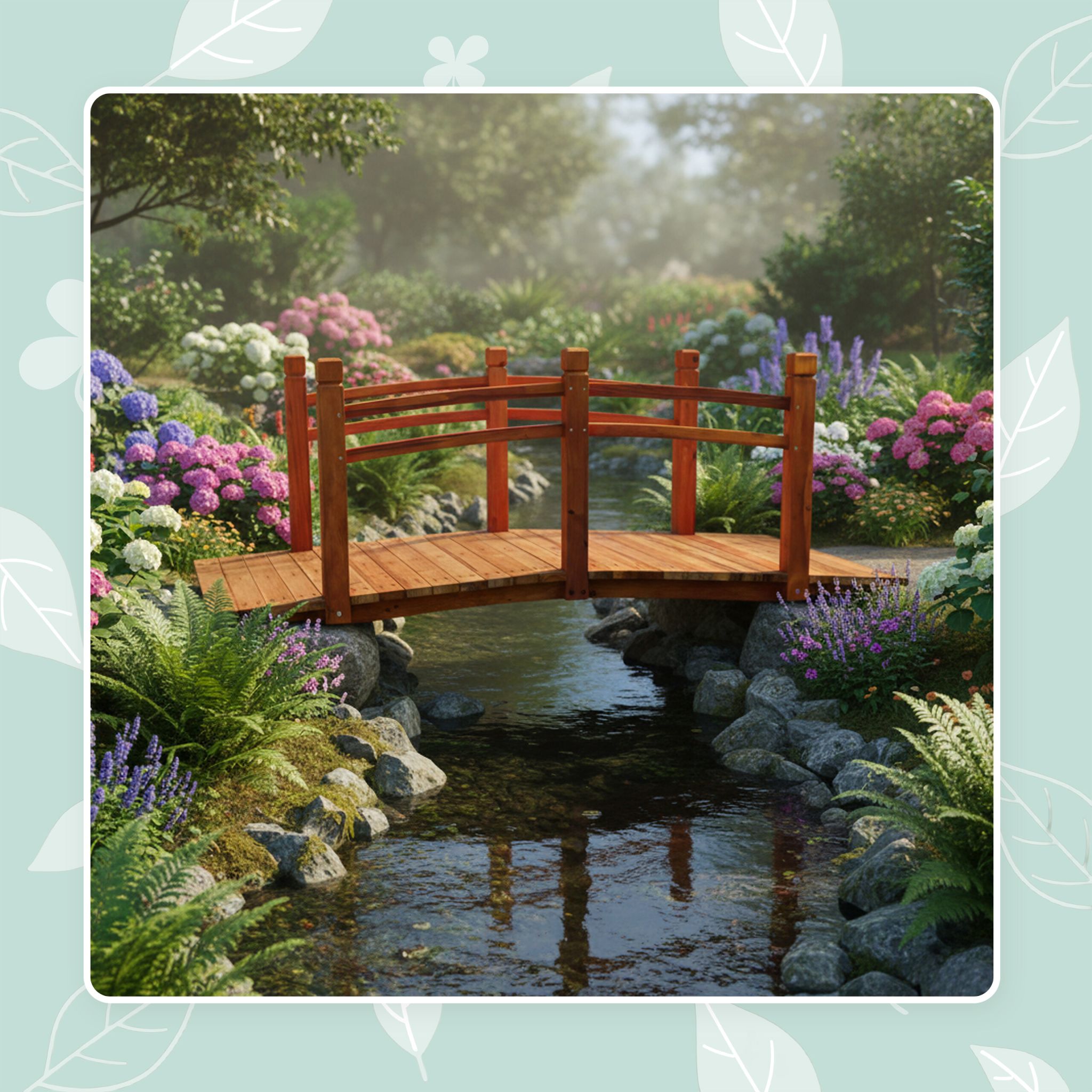 Garten Brücke Tannenholz 200 kg Orange von Relaxdays