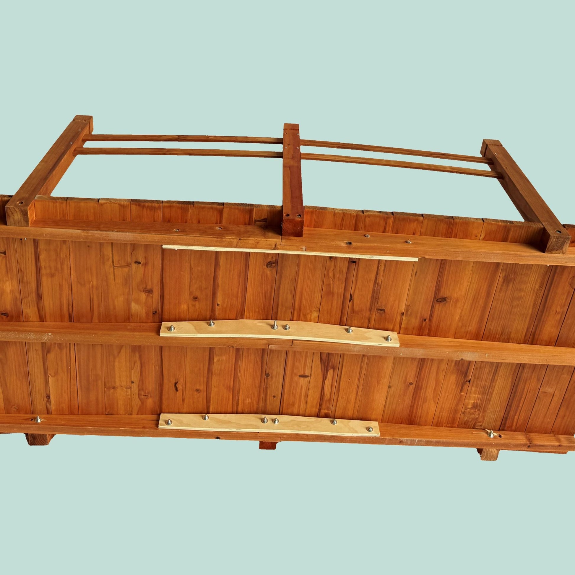 Garten Brücke Tannenholz 200 kg Orange von Relaxdays