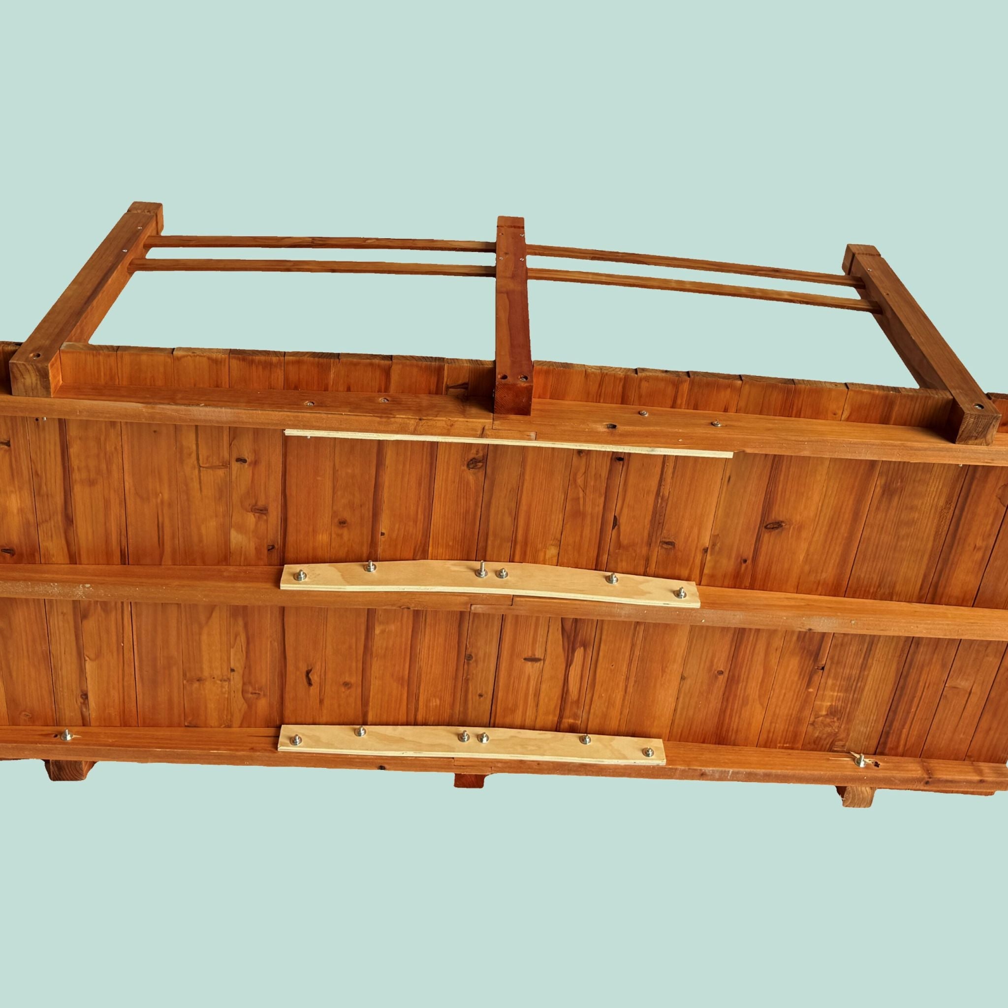 Garten Brücke Tannenholz 200 kg Orange von Relaxdays