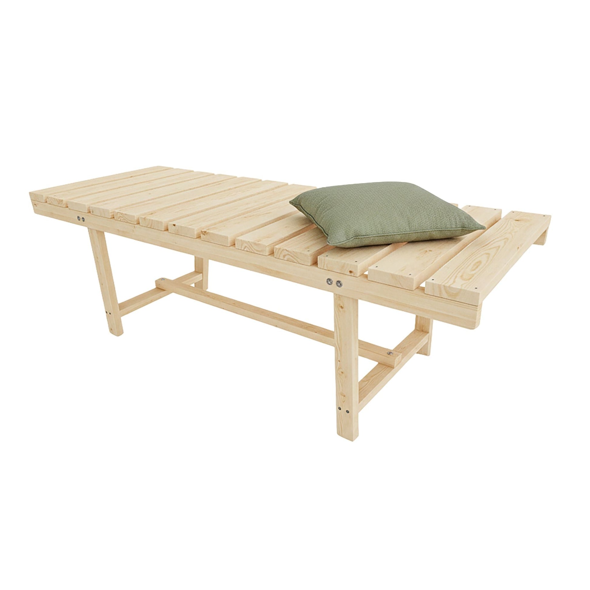 Gartenbank 2-Sitzer Tannenholz Hellbraun von Relaxdays