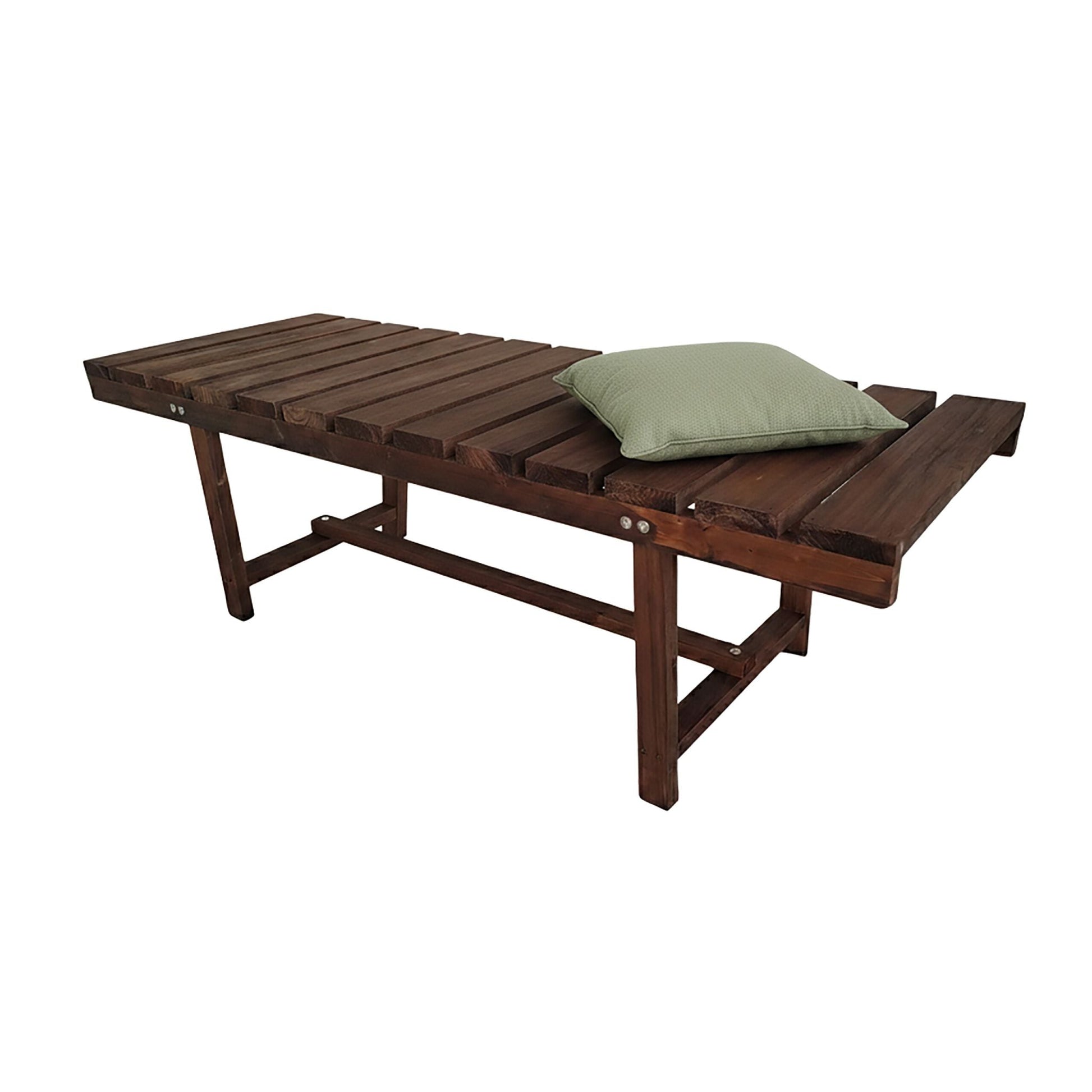 Gartenbank 2-Sitzer Tannenholz Braun von Relaxdays