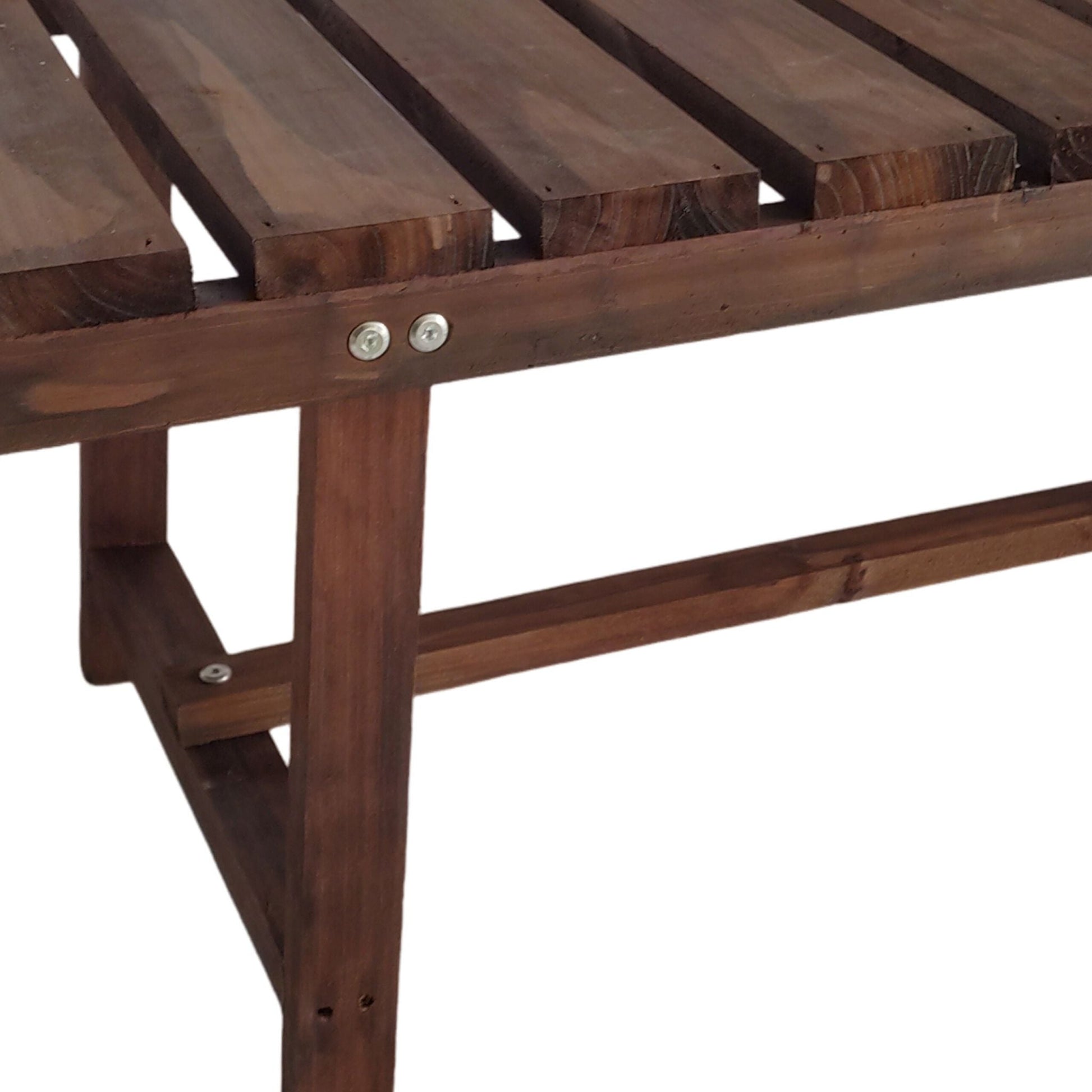 Gartenbank 2-Sitzer Tannenholz Braun von Relaxdays