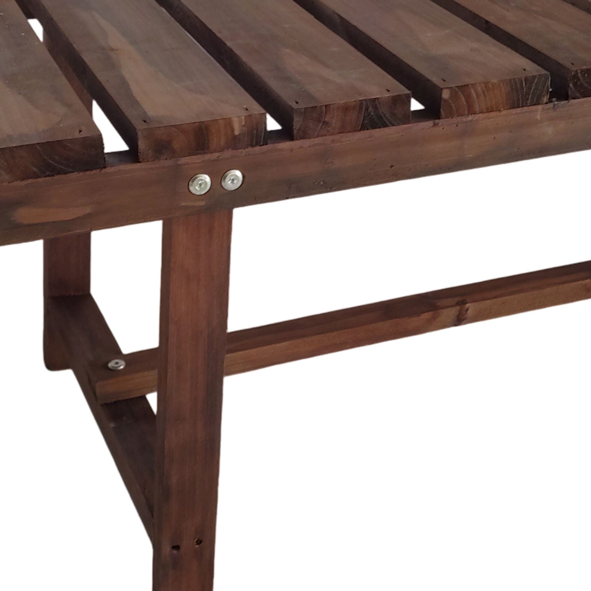 Gartenbank 2-Sitzer Tannenholz Braun von Relaxdays