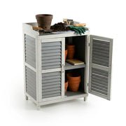 Pflanztisch mit Unterschrank Weiss-Grau von Relaxdays