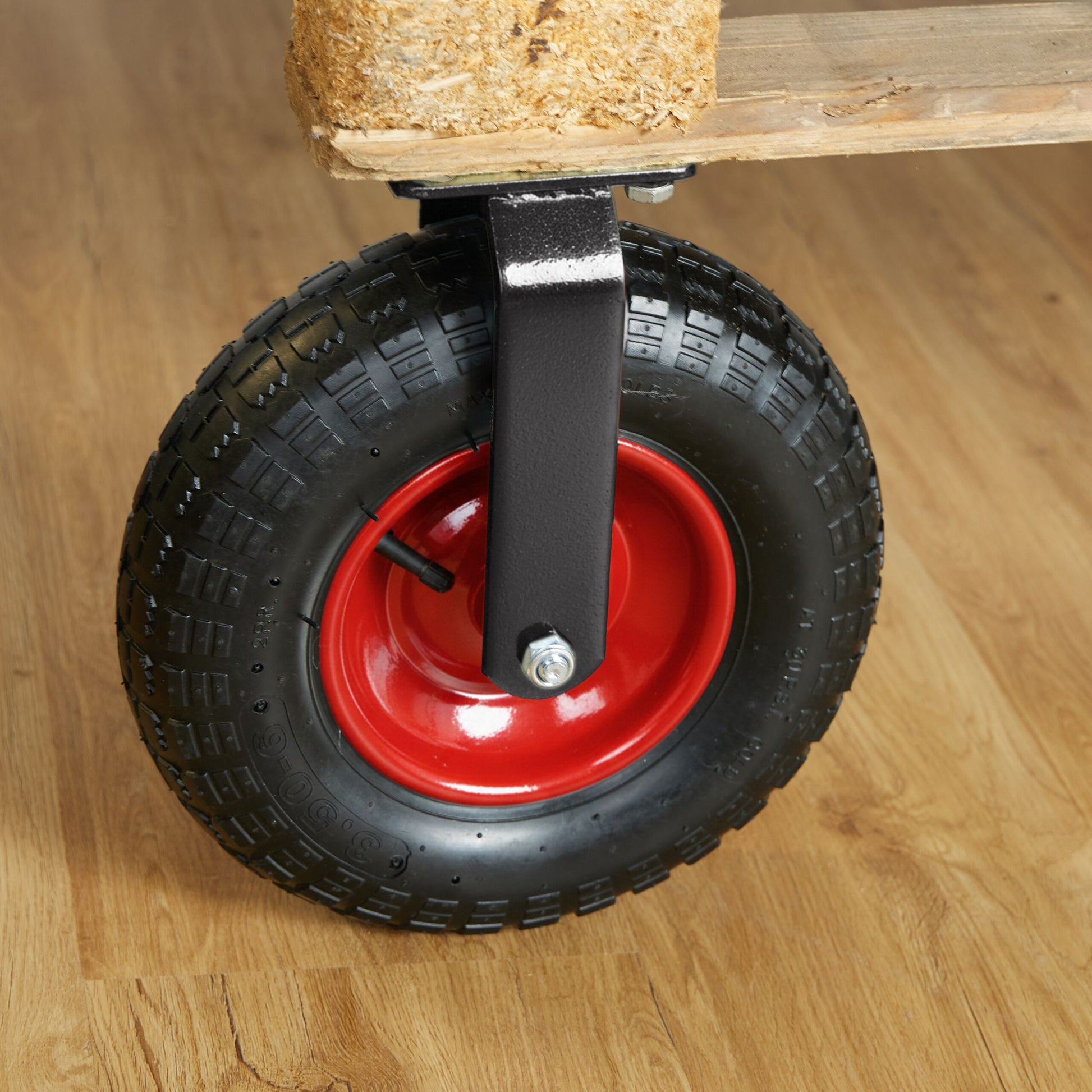 Bockrolle 3.50-4 Rot-Schwarz von Relaxdays