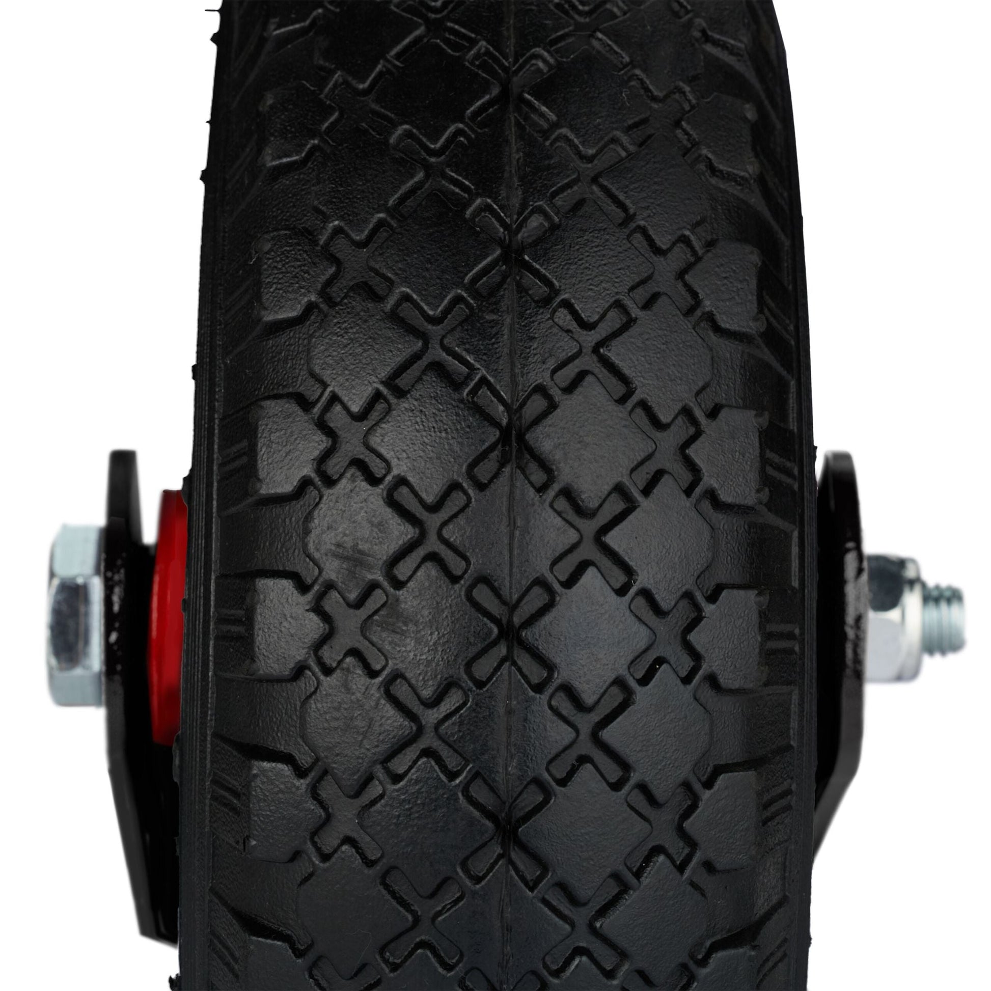 Bockrolle 3.00-4 2er-Set Rot-Schwarz von Relaxdays