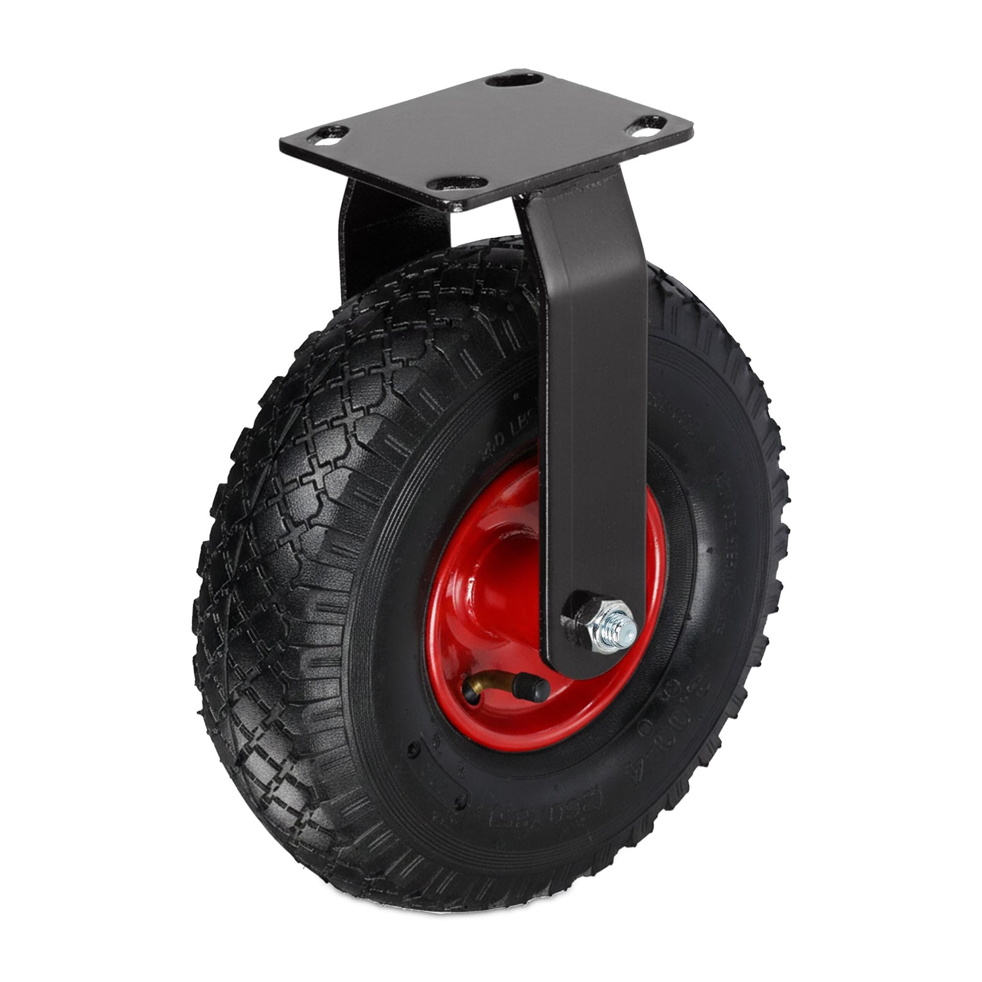 Bockrolle 3.00-4 Rot-Schwarz von Relaxdays