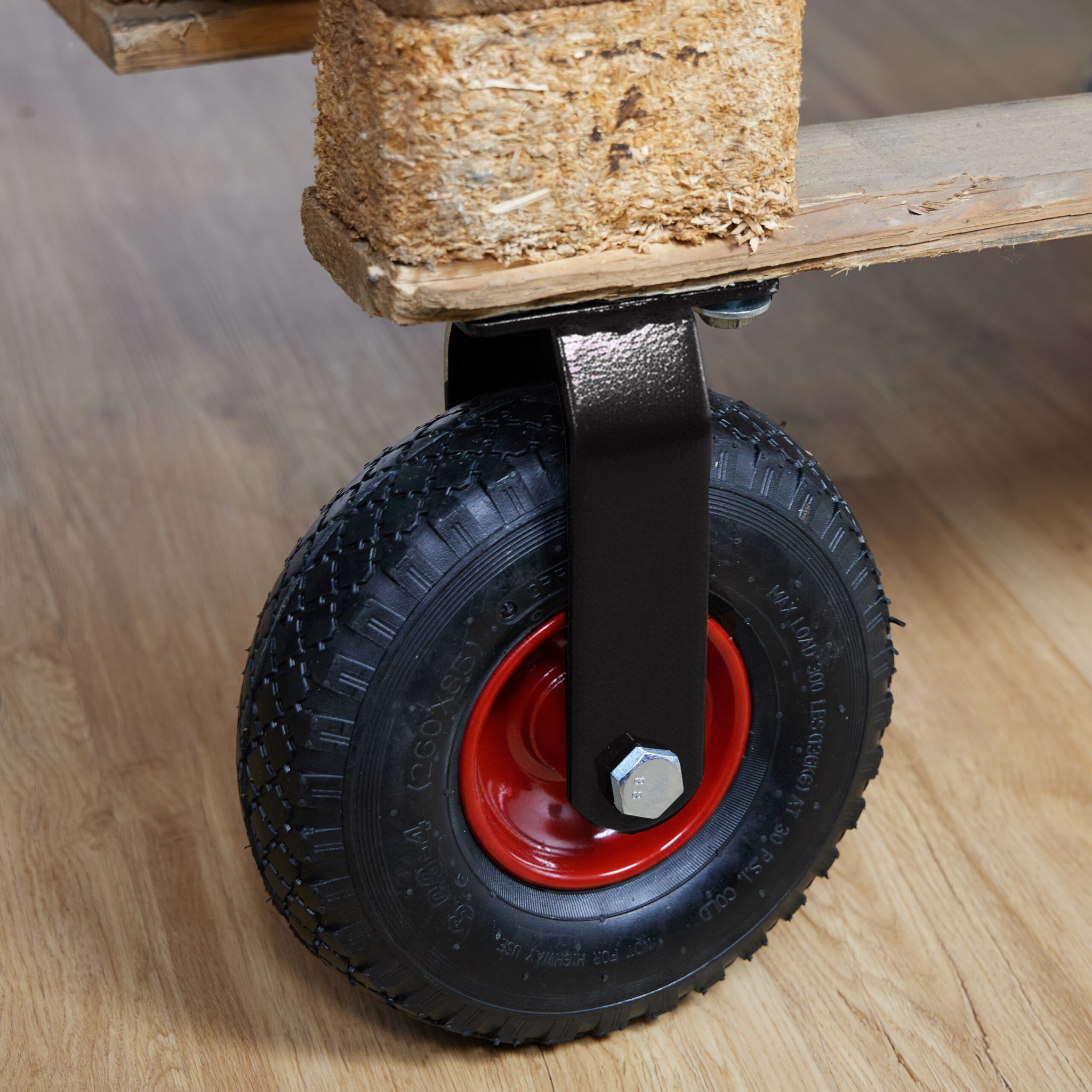 Bockrolle 3.00-4 Rot-Schwarz von Relaxdays