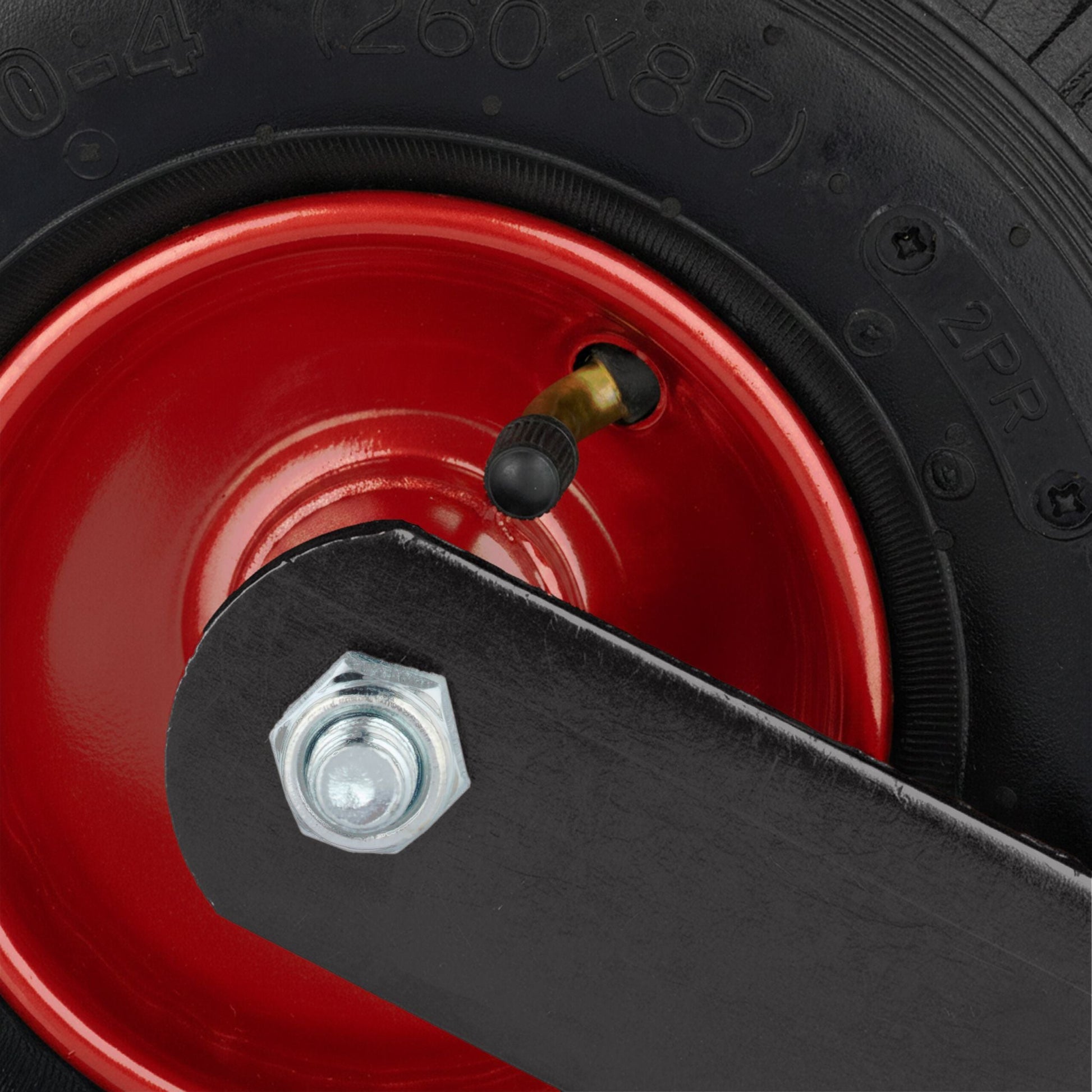 Bockrolle 3.00-4 Rot-Schwarz von Relaxdays