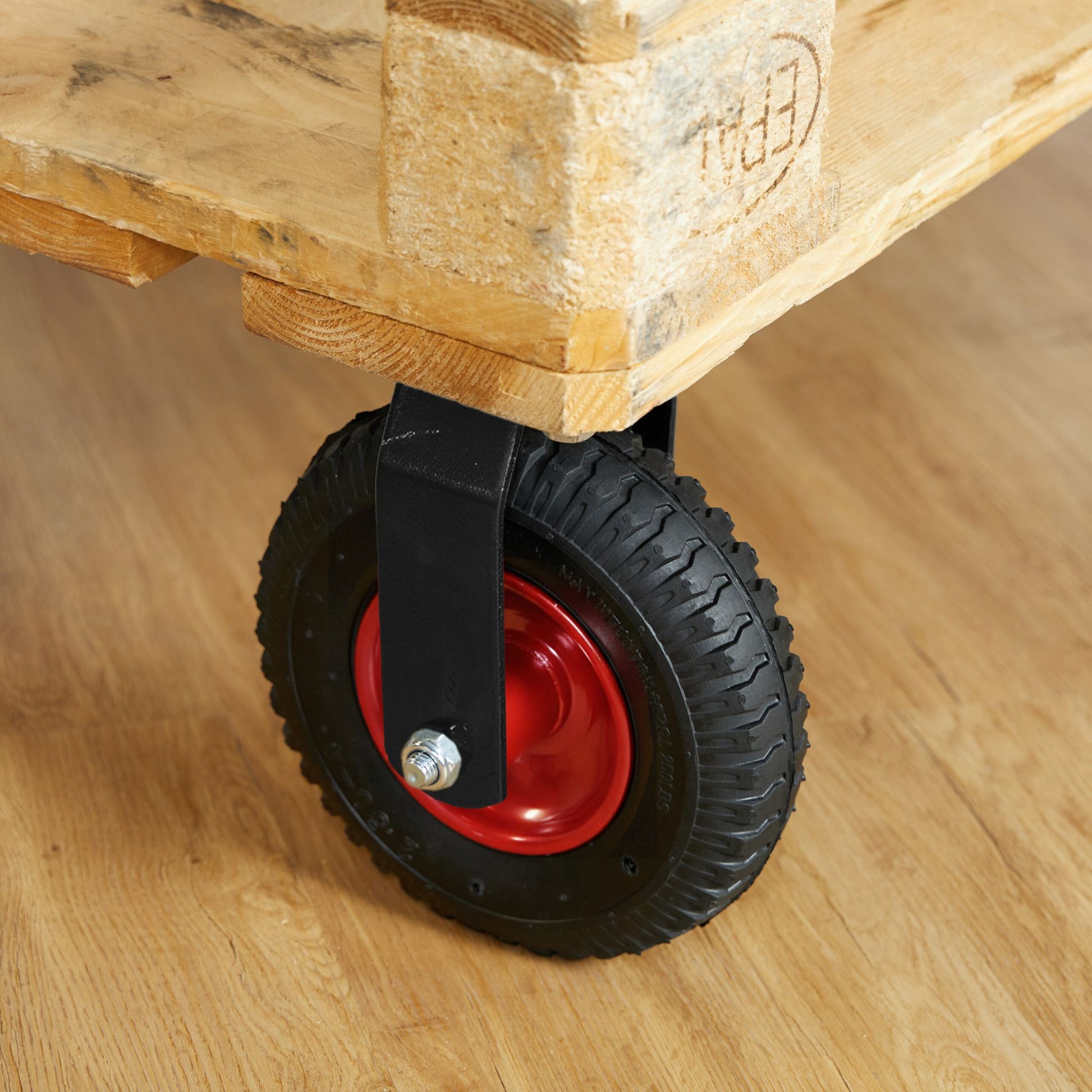 Bockrolle 2.50-4 Rot-Schwarz von Relaxdays
