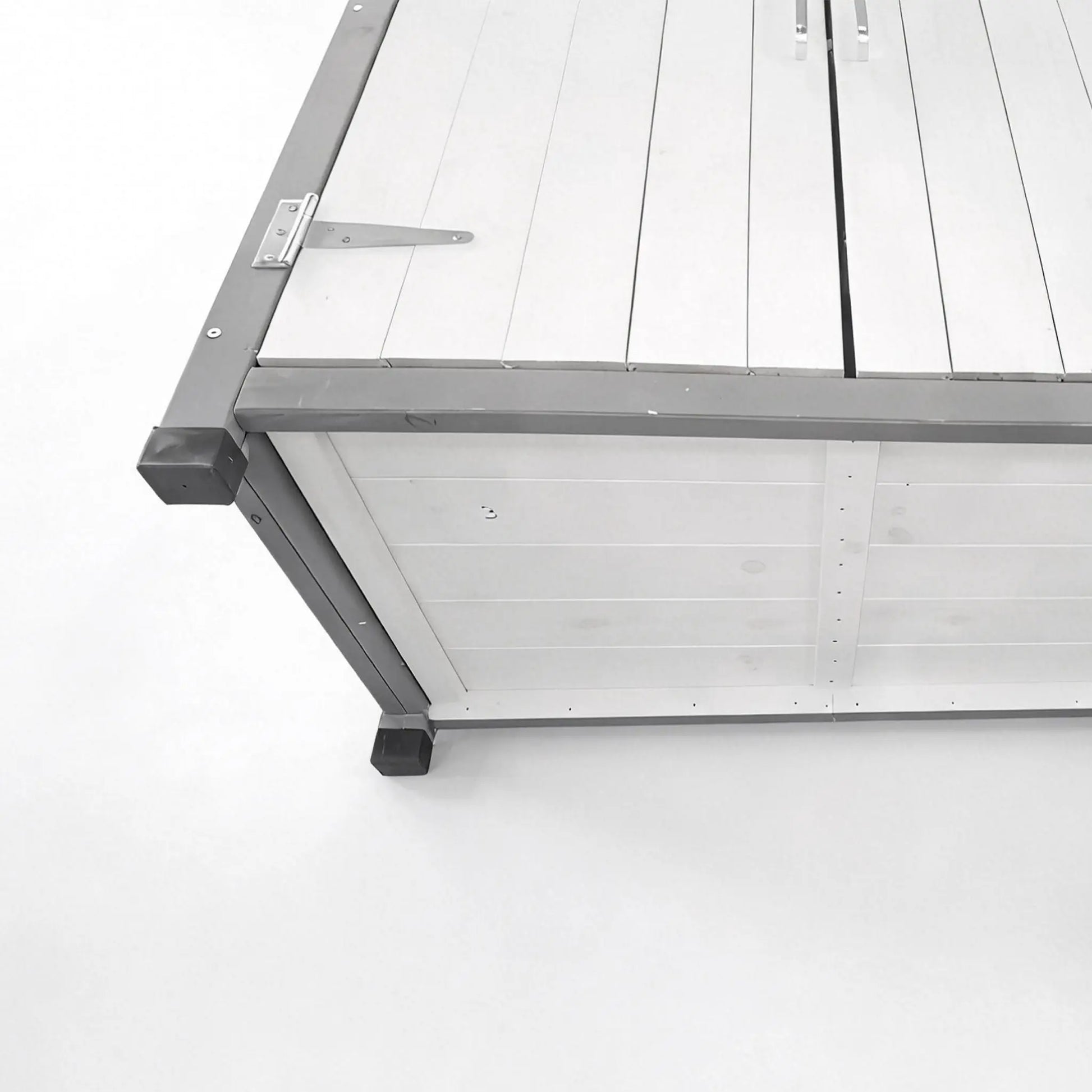 Pflanztisch mit Unterschrank Weiss-Silber-Grau von Relaxdays