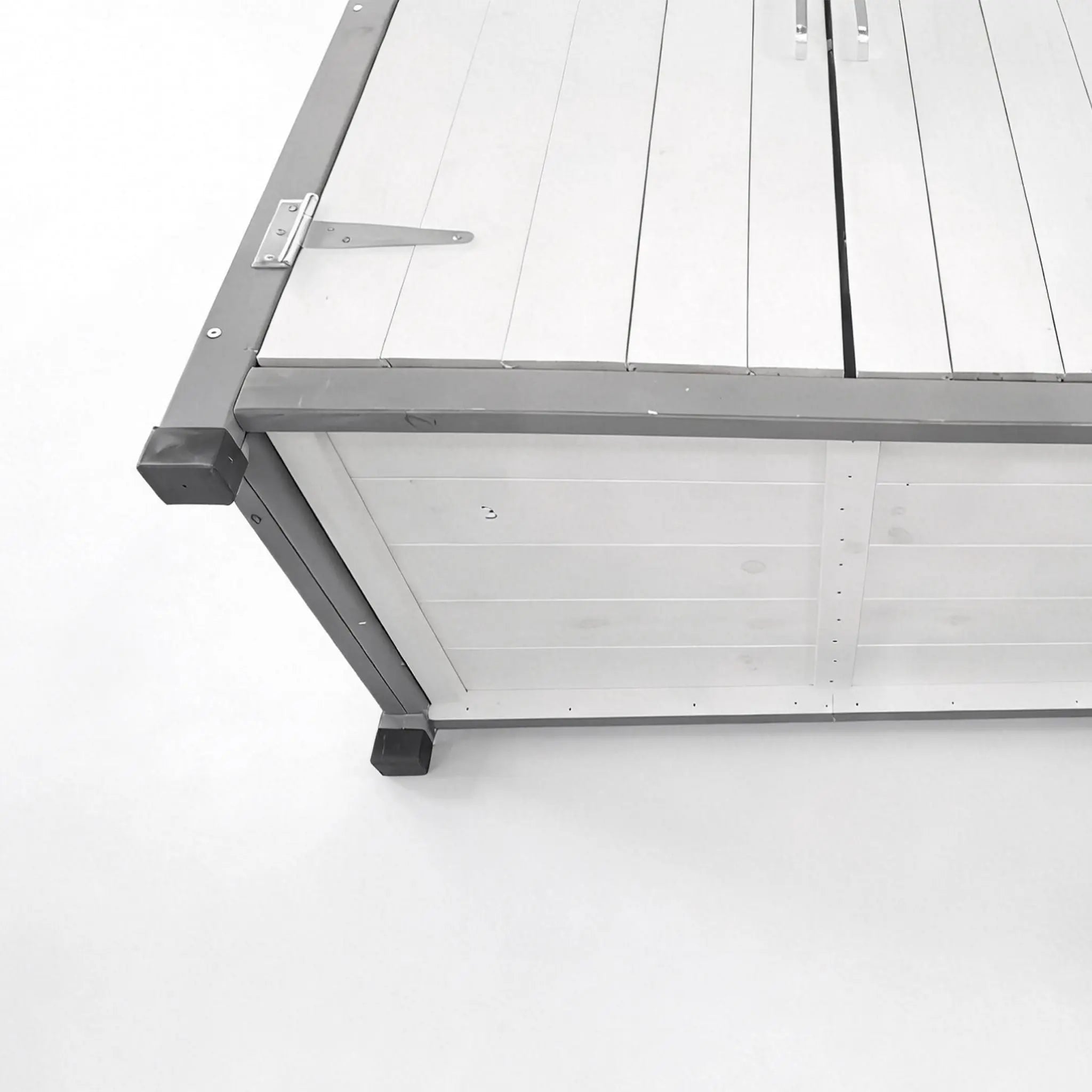 Pflanztisch mit Unterschrank Weiss-Silber-Grau von Relaxdays