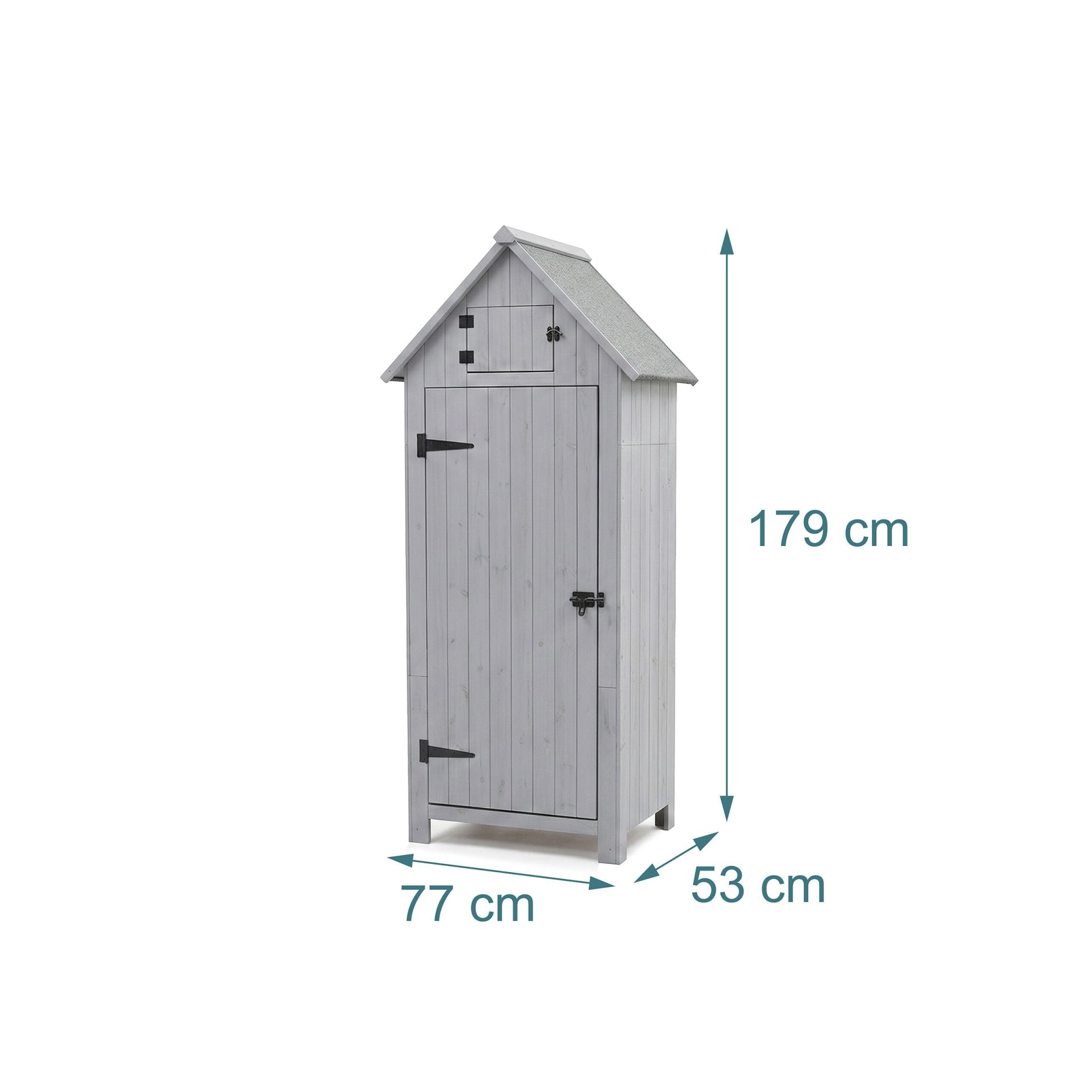 Gartenschrank Holz Grau von Relaxdays