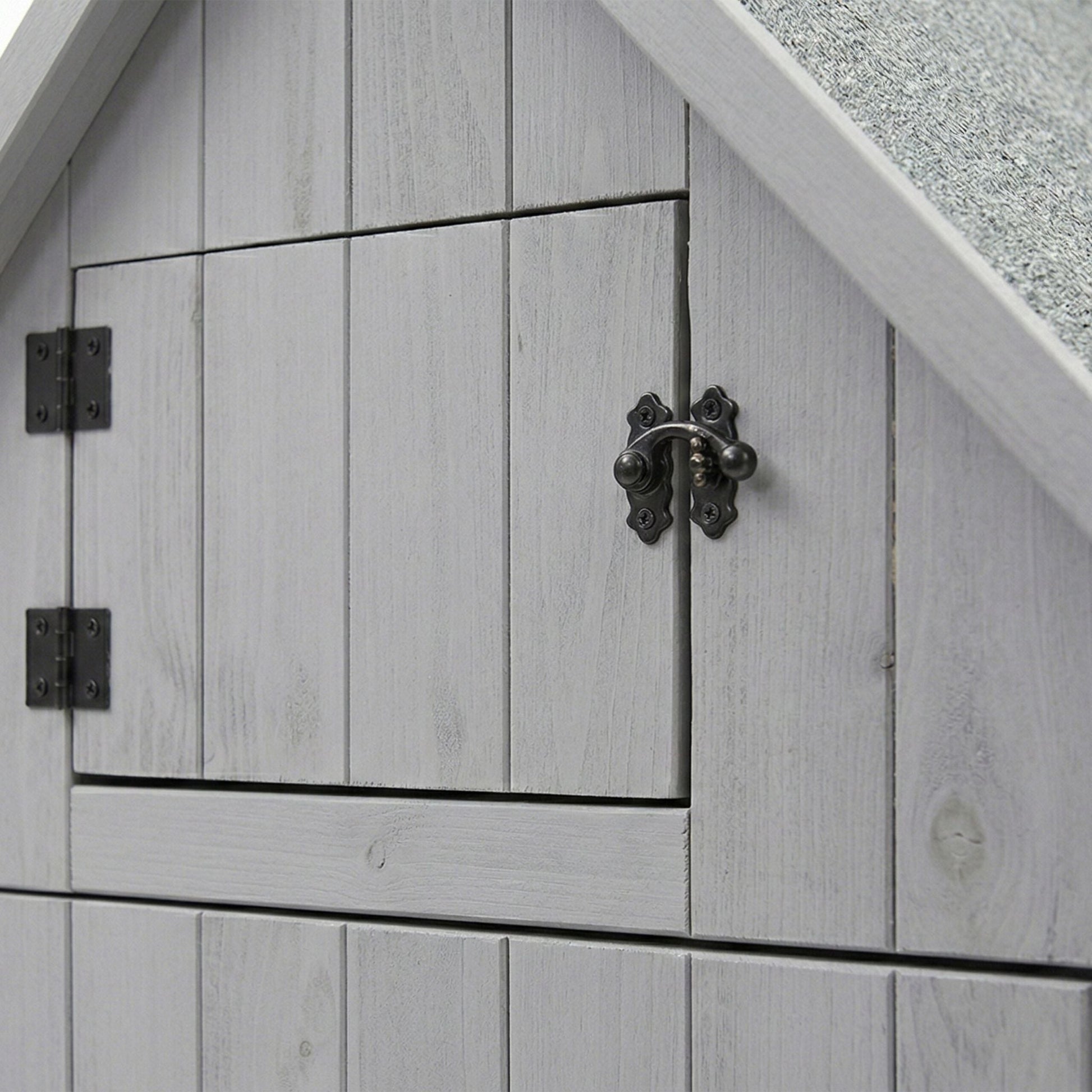 Gartenschrank Holz Grau von Relaxdays