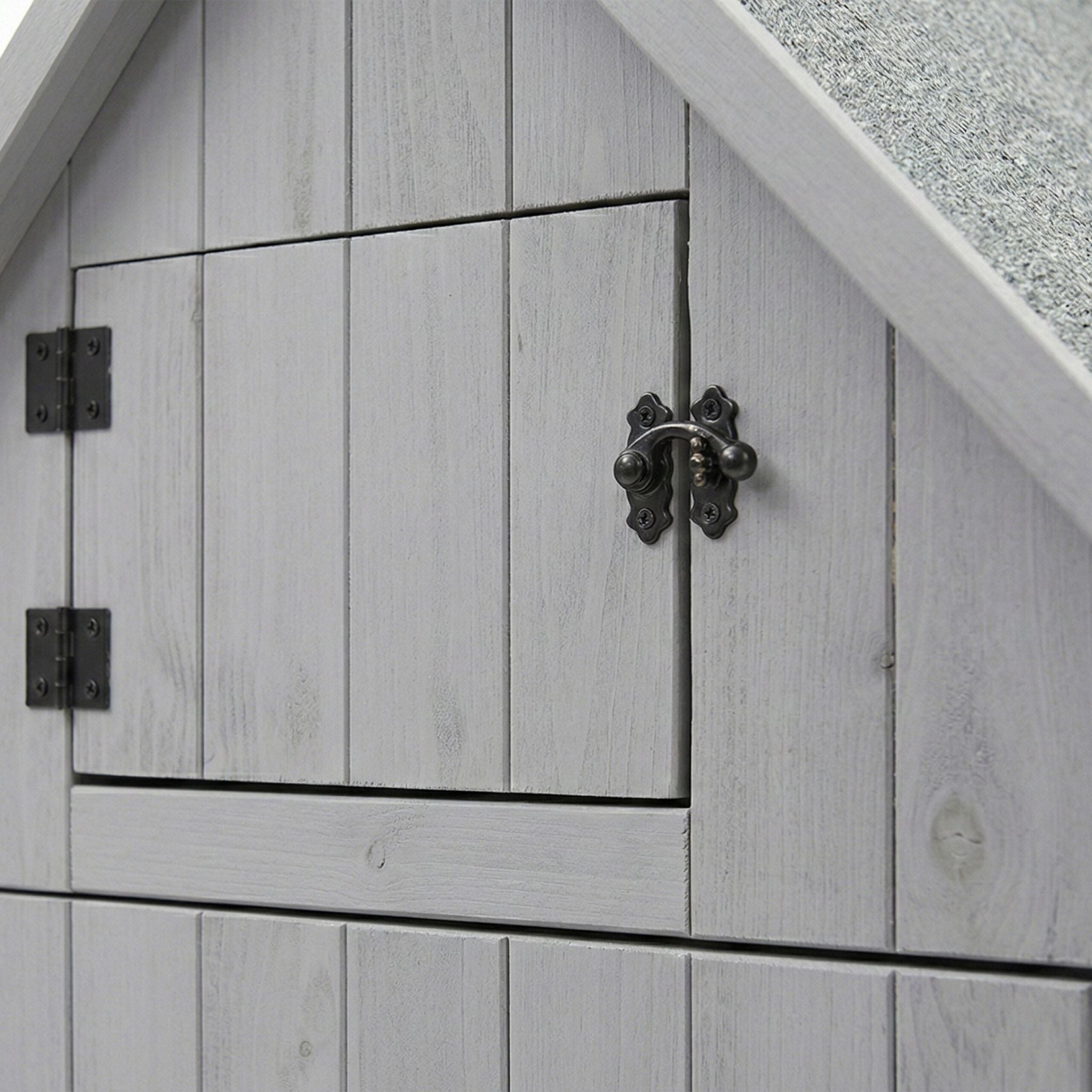 Gartenschrank Holz Grau von Relaxdays