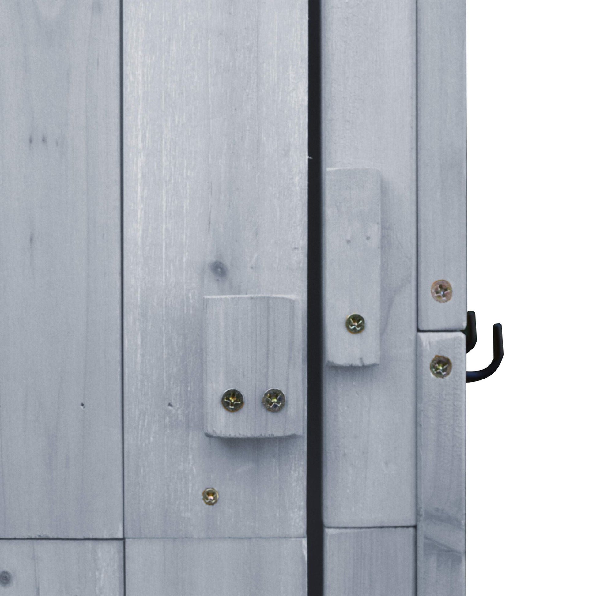Gartenschrank Holz Grau von Relaxdays