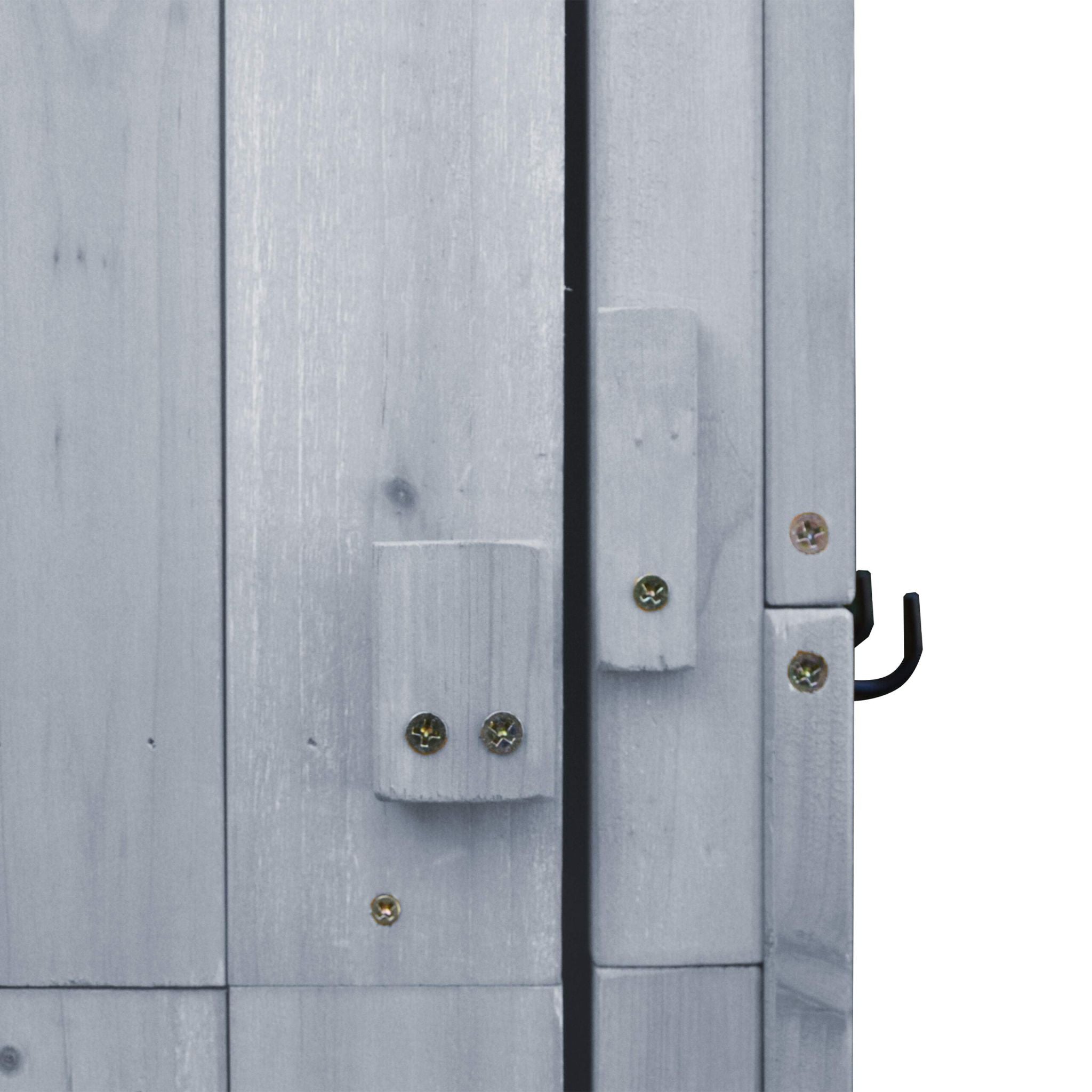 Gartenschrank Holz Grau von Relaxdays