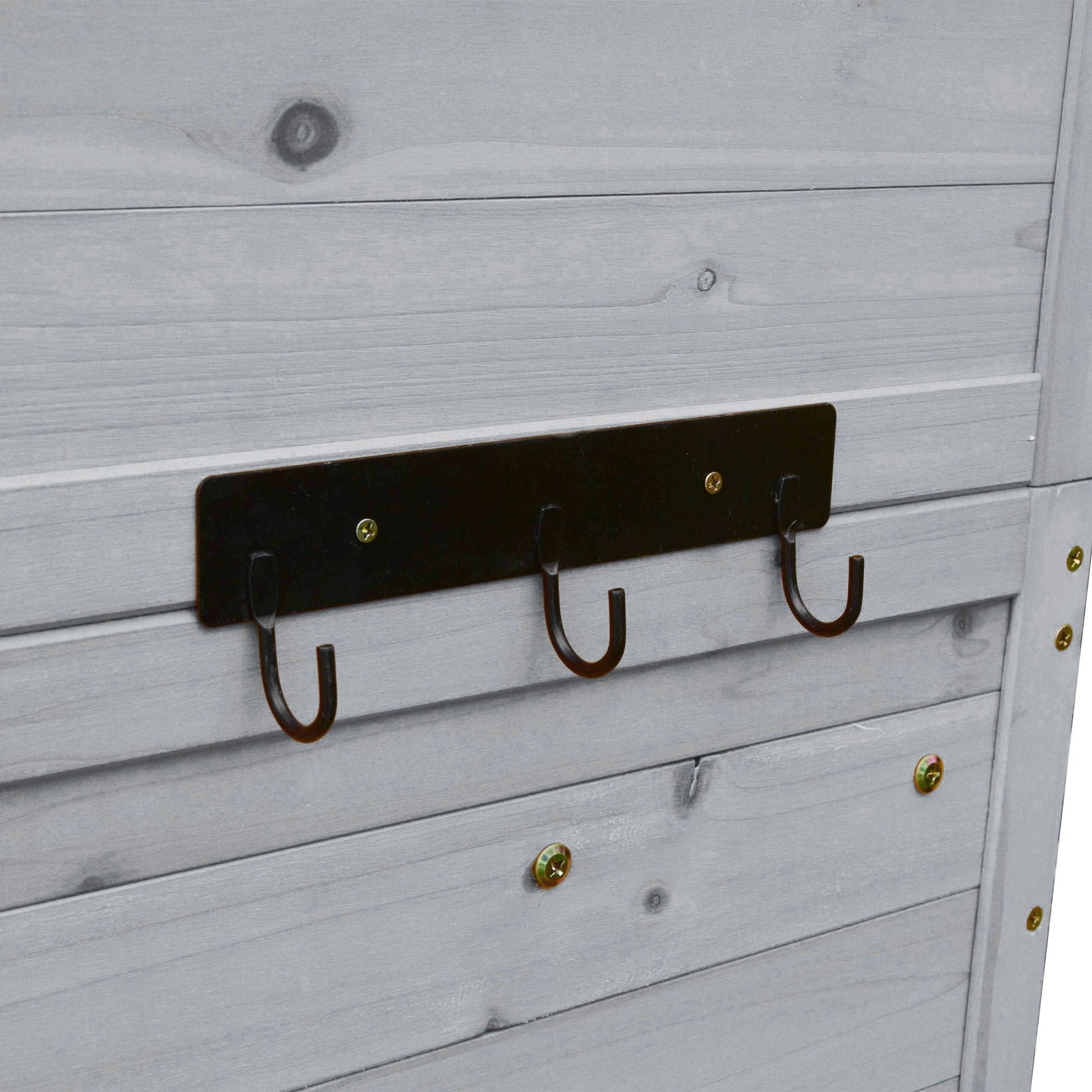 Gartenschrank Holz Grau von Relaxdays