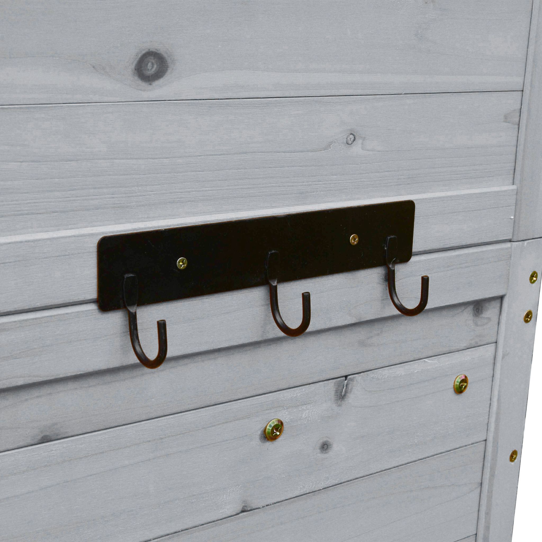 Gartenschrank Holz Grau von Relaxdays