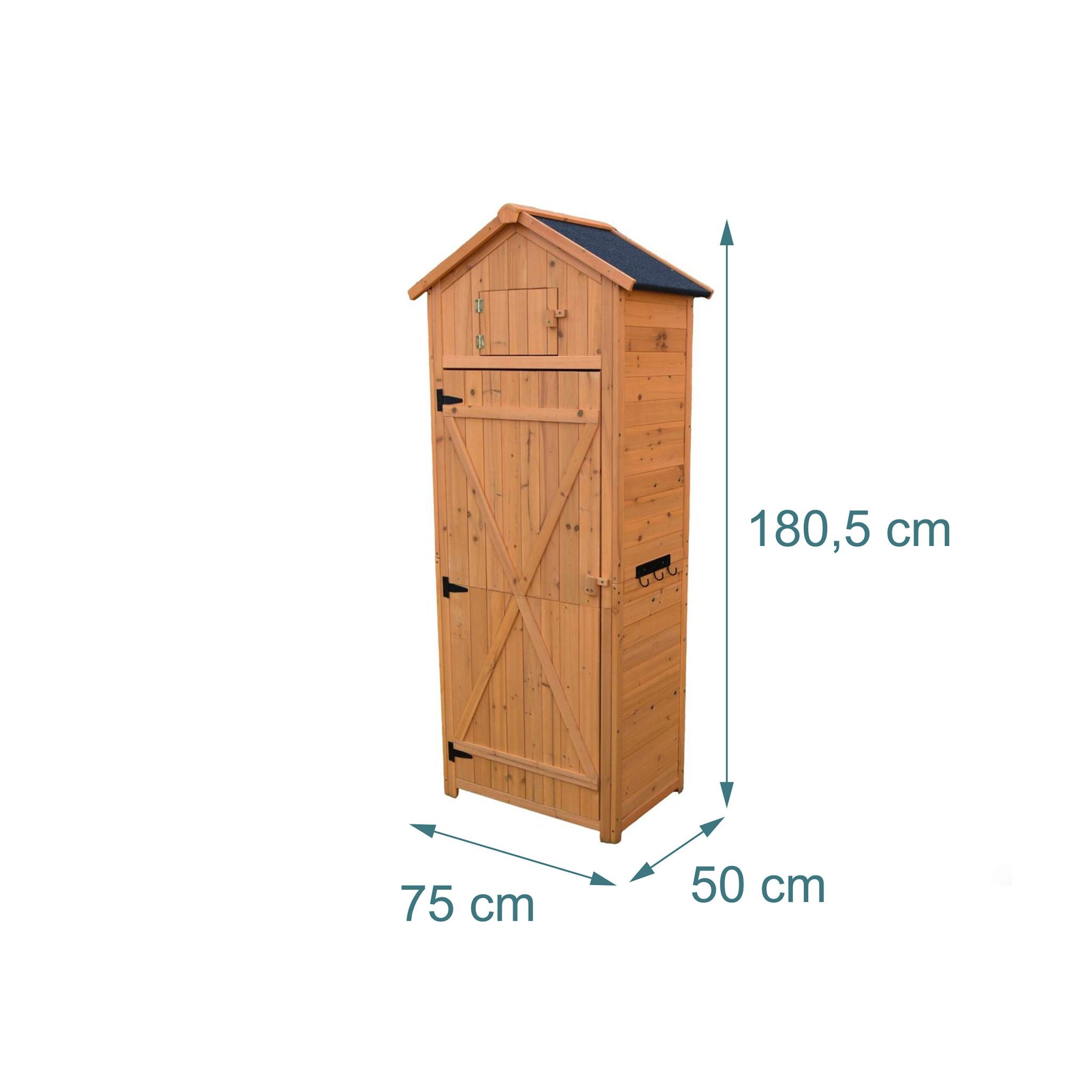 Gartenschrank Holz Orange-Schwarz von Relaxdays