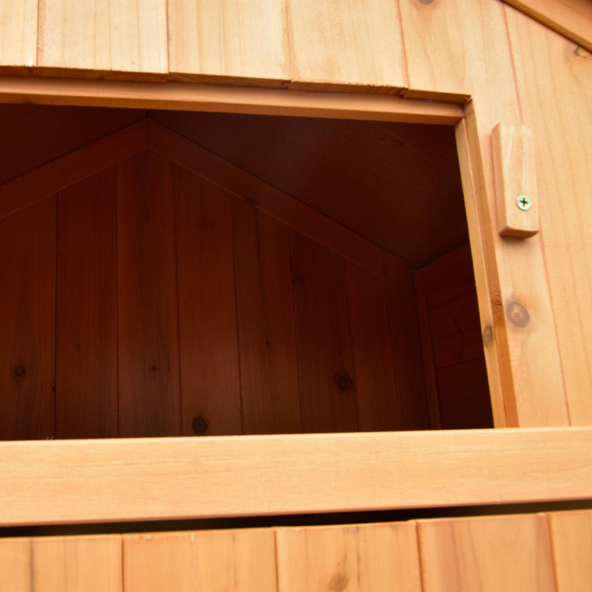 Gartenschrank Holz Orange-Schwarz von Relaxdays